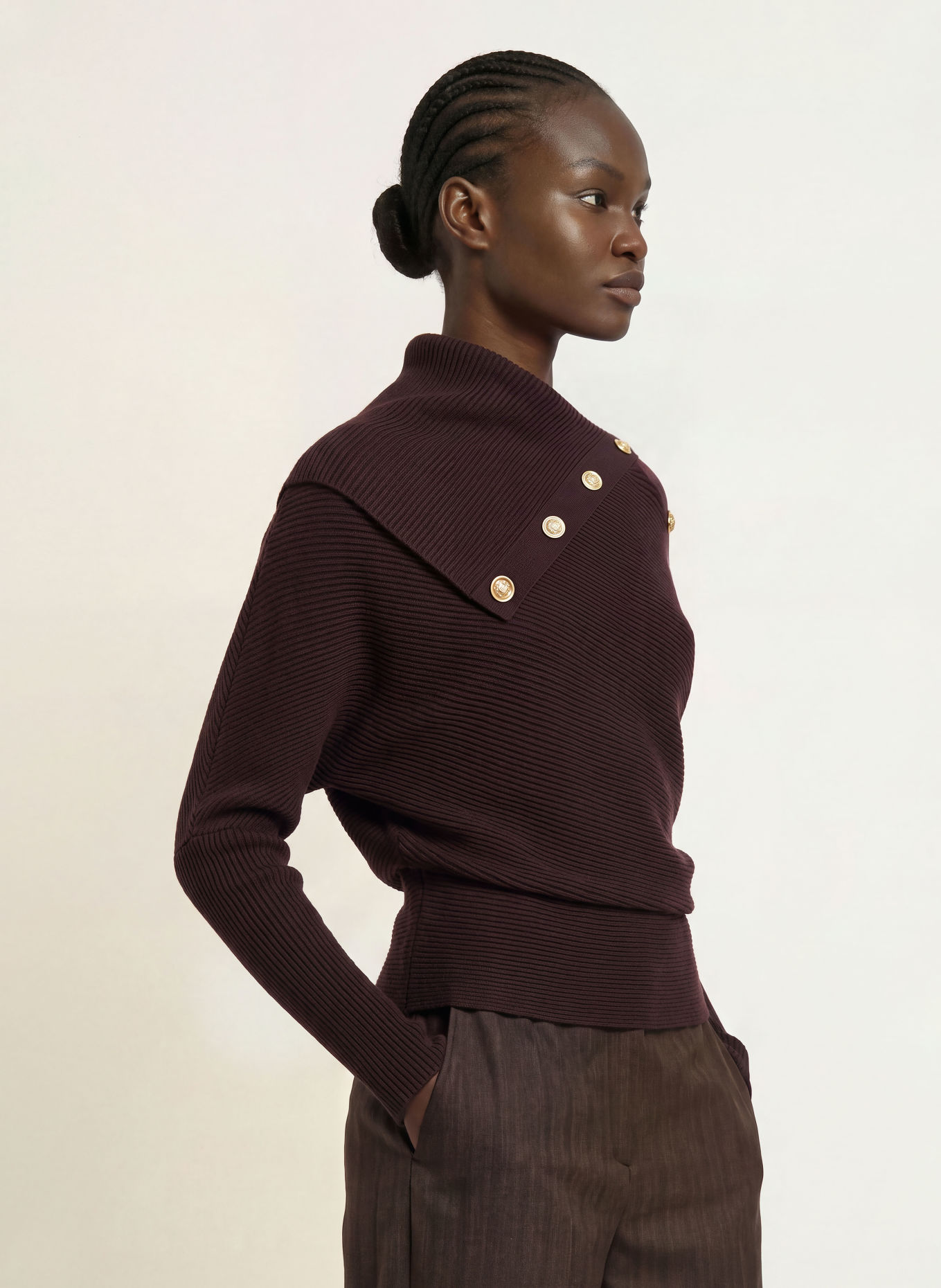 REISS Pullover LEXI: SCHWARZ / GOLD