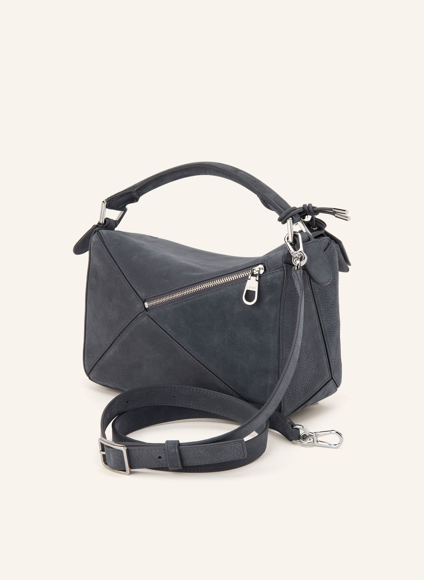 LOEWE Handtasche PUZZLE: DUNKELGRAU / SILBER