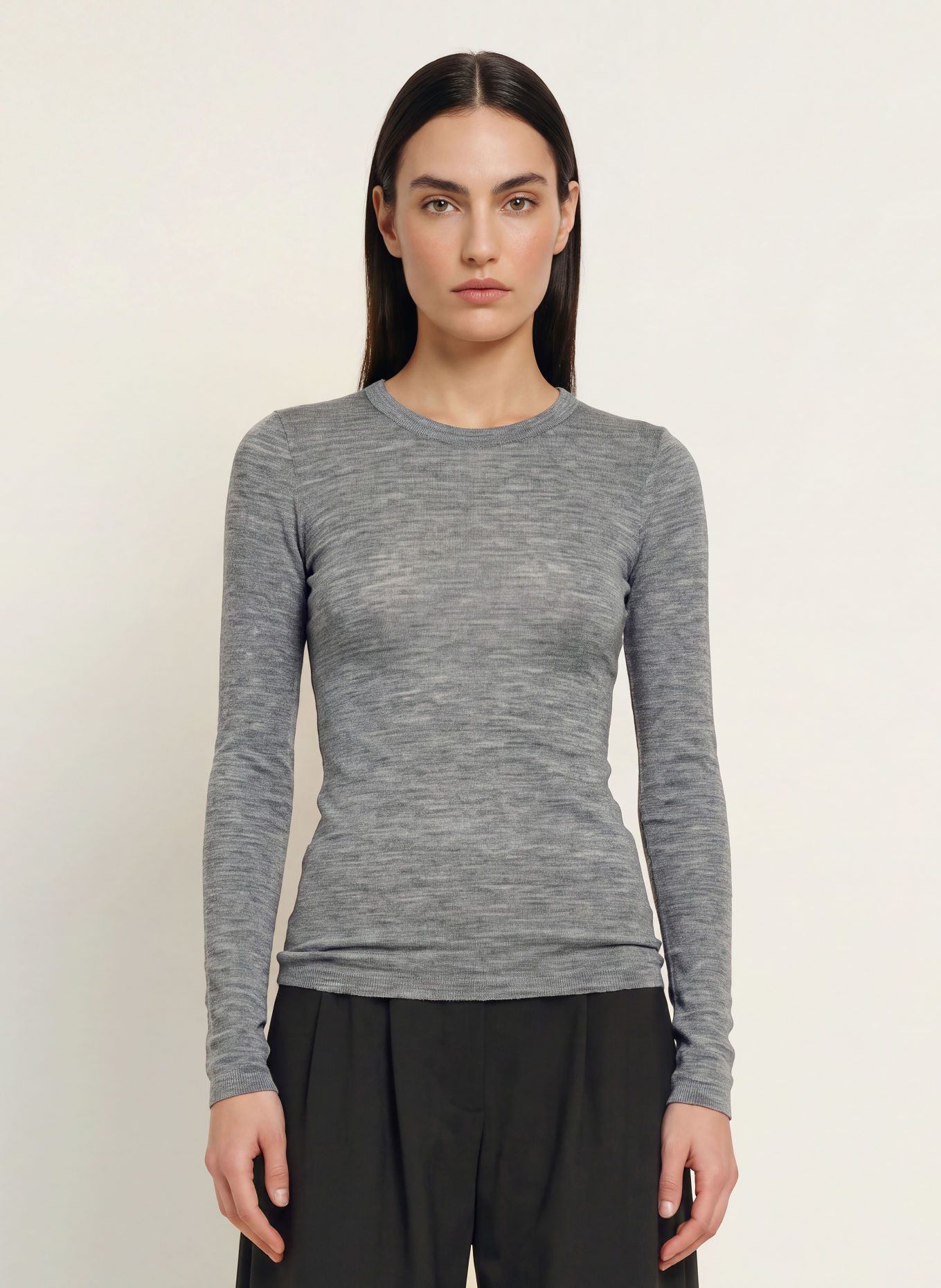 ARKET long-sleeved shirt: DARK GRAY