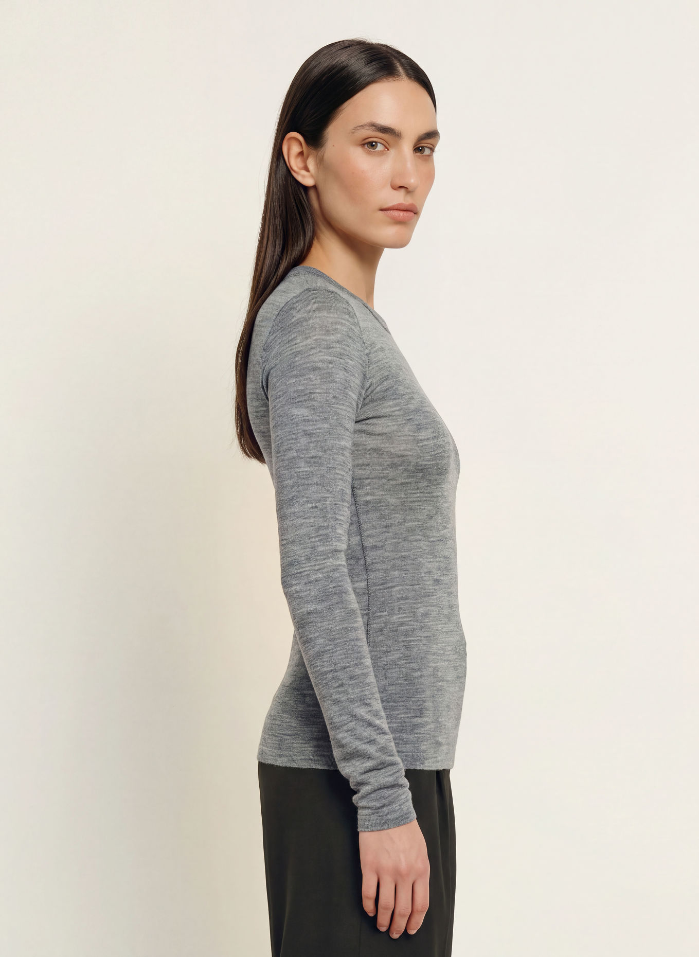 ARKET long-sleeved shirt: DARK GRAY