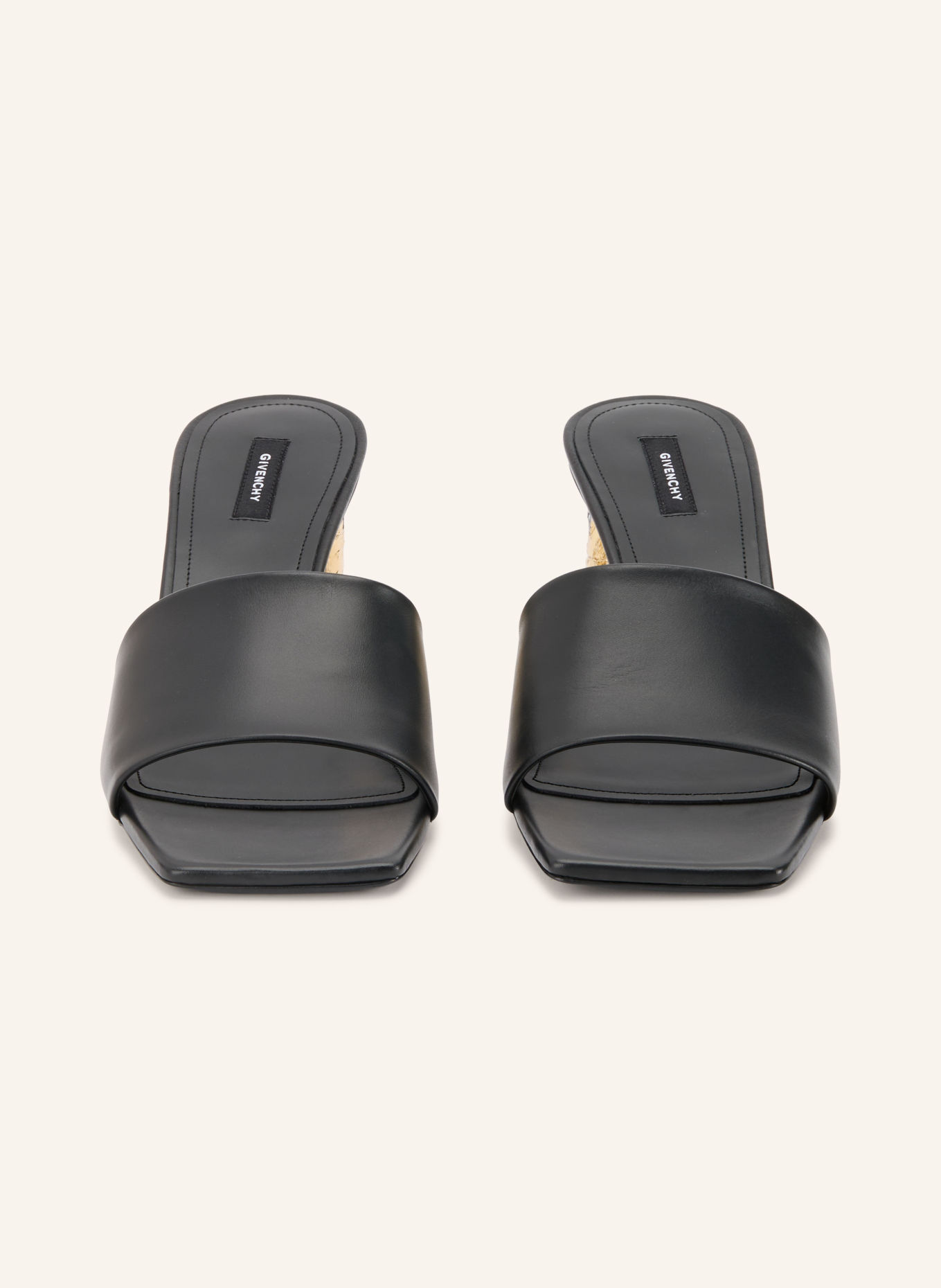 GIVENCHY mules: BLACK / GOLD