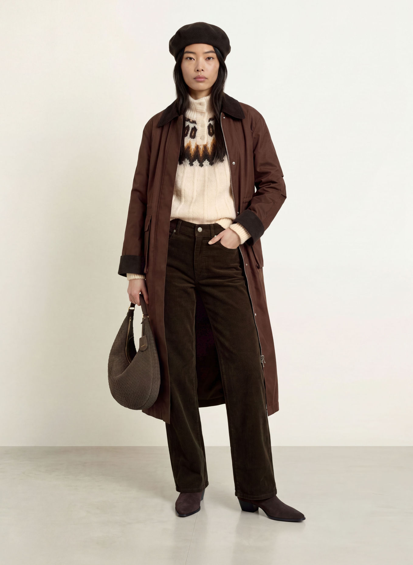 Y.A.S. Mantel: MARRON FONCÉ