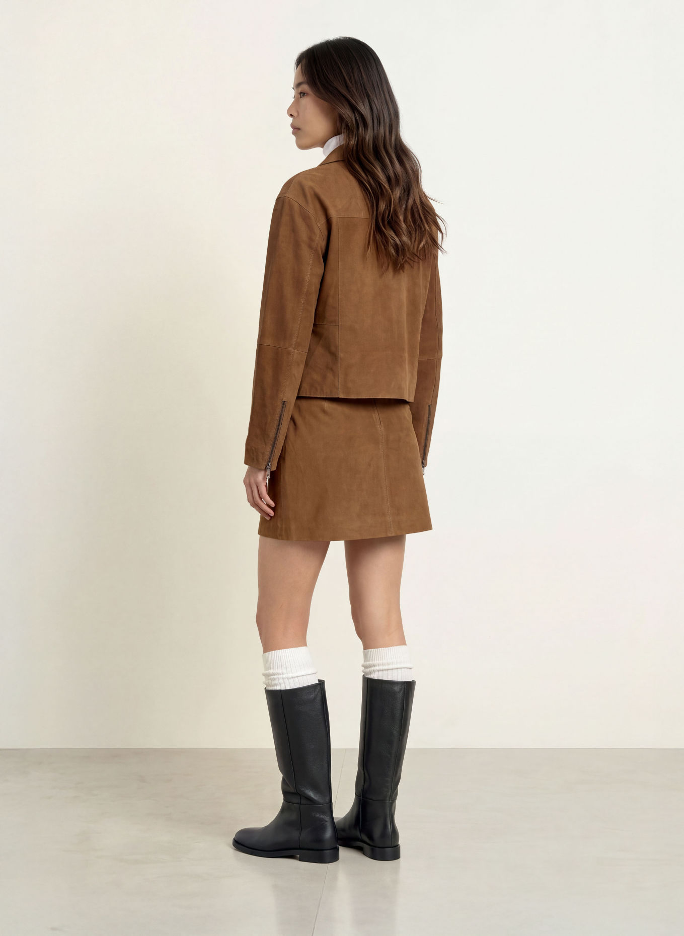 Y.A.S. Lederjacke: BRAUN