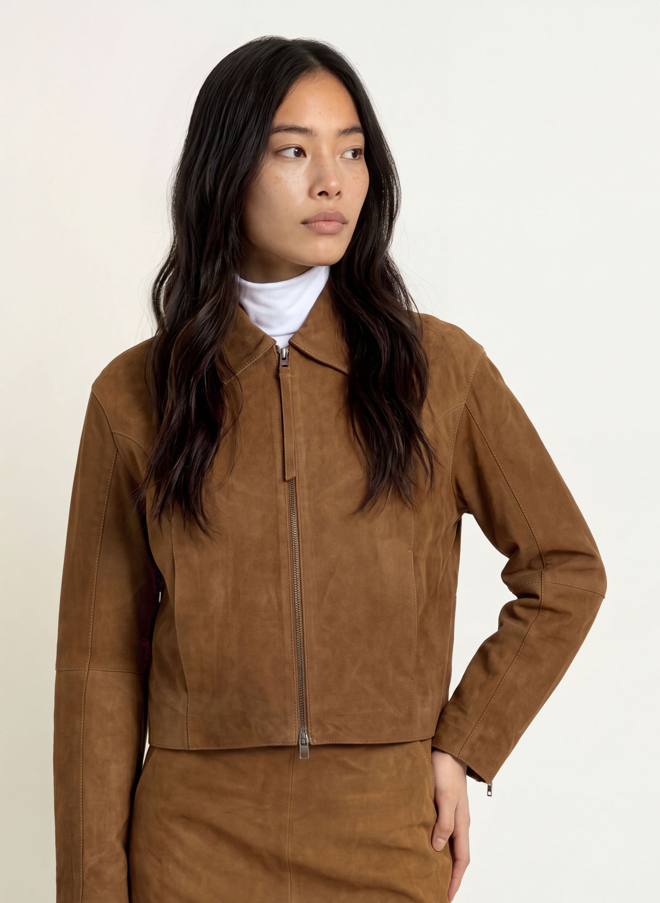 Y.A.S. Lederjacke: BRAUN