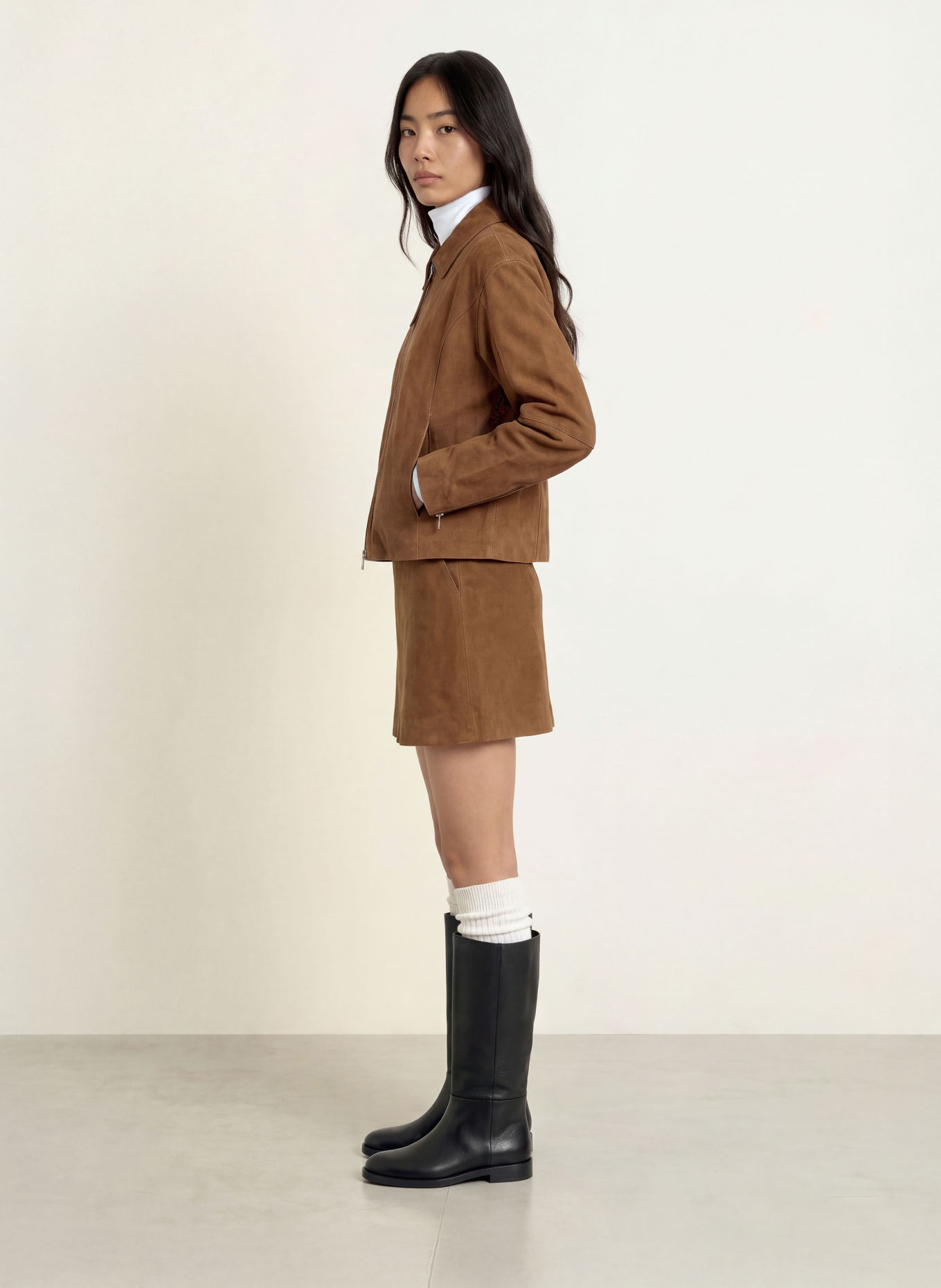 Y.A.S. Lederjacke: BRAUN