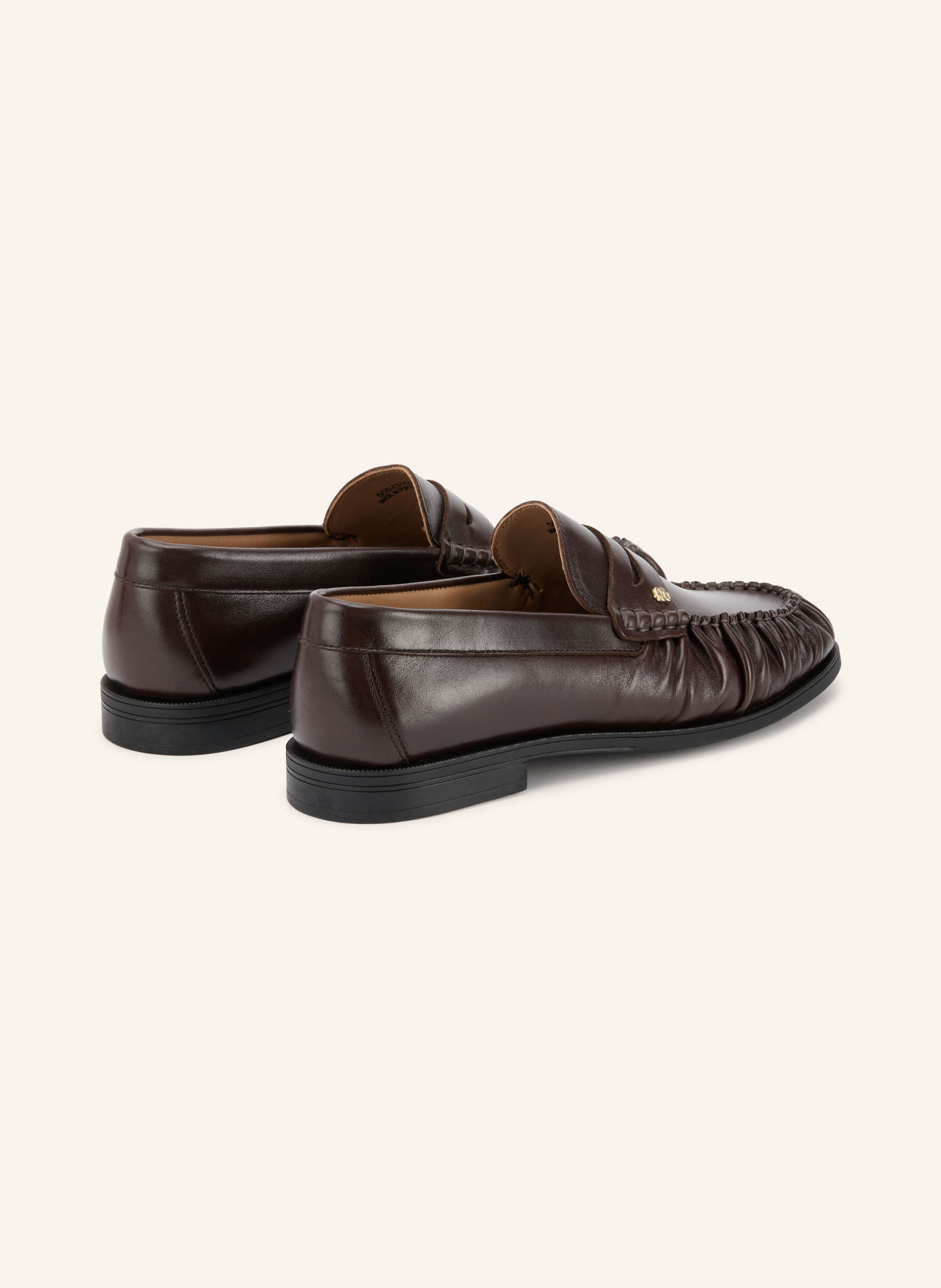 BOSS LYCIA Penny loafer: DARK BROWN