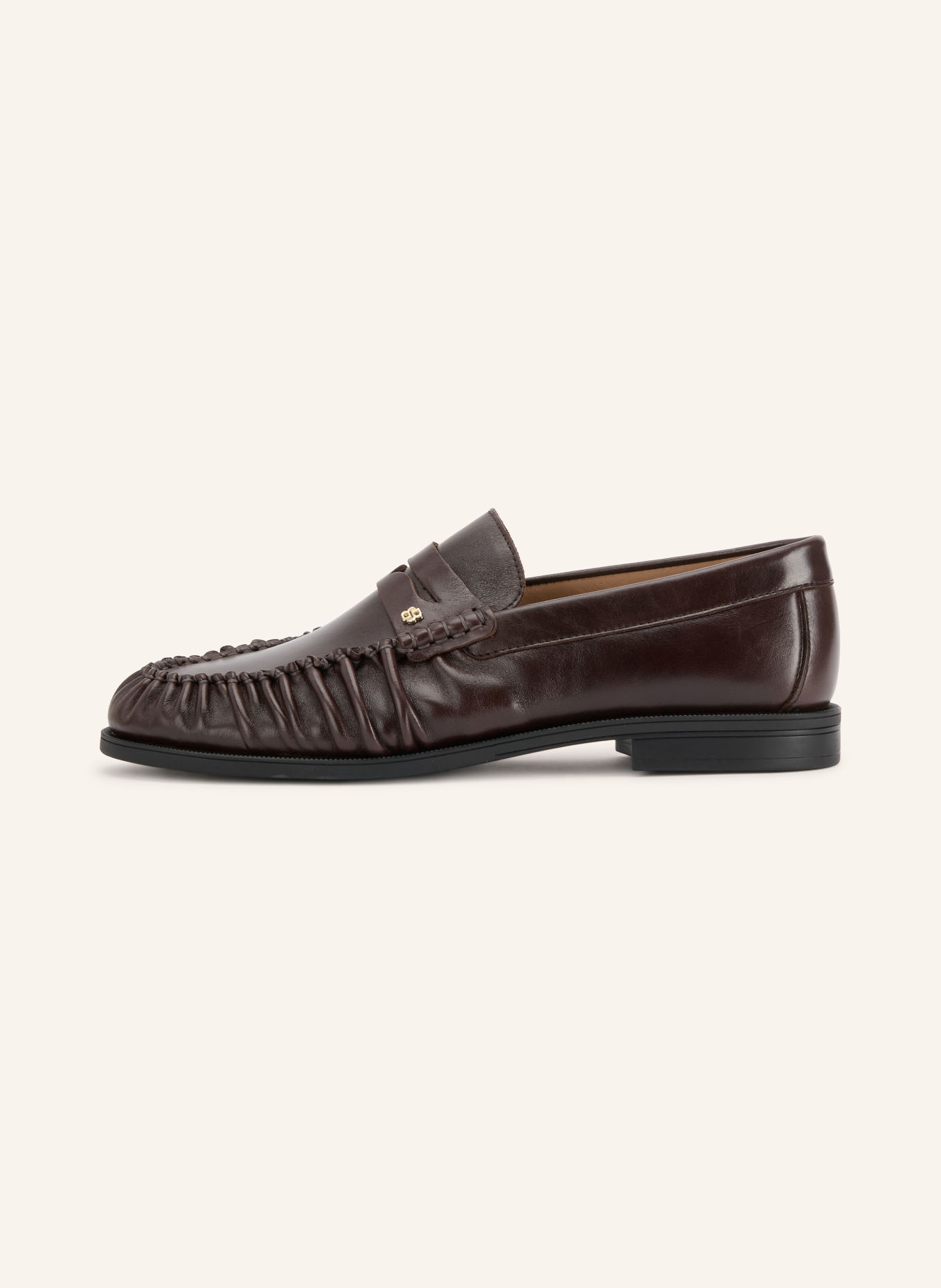 BOSS LYCIA Penny loafer: DARK BROWN