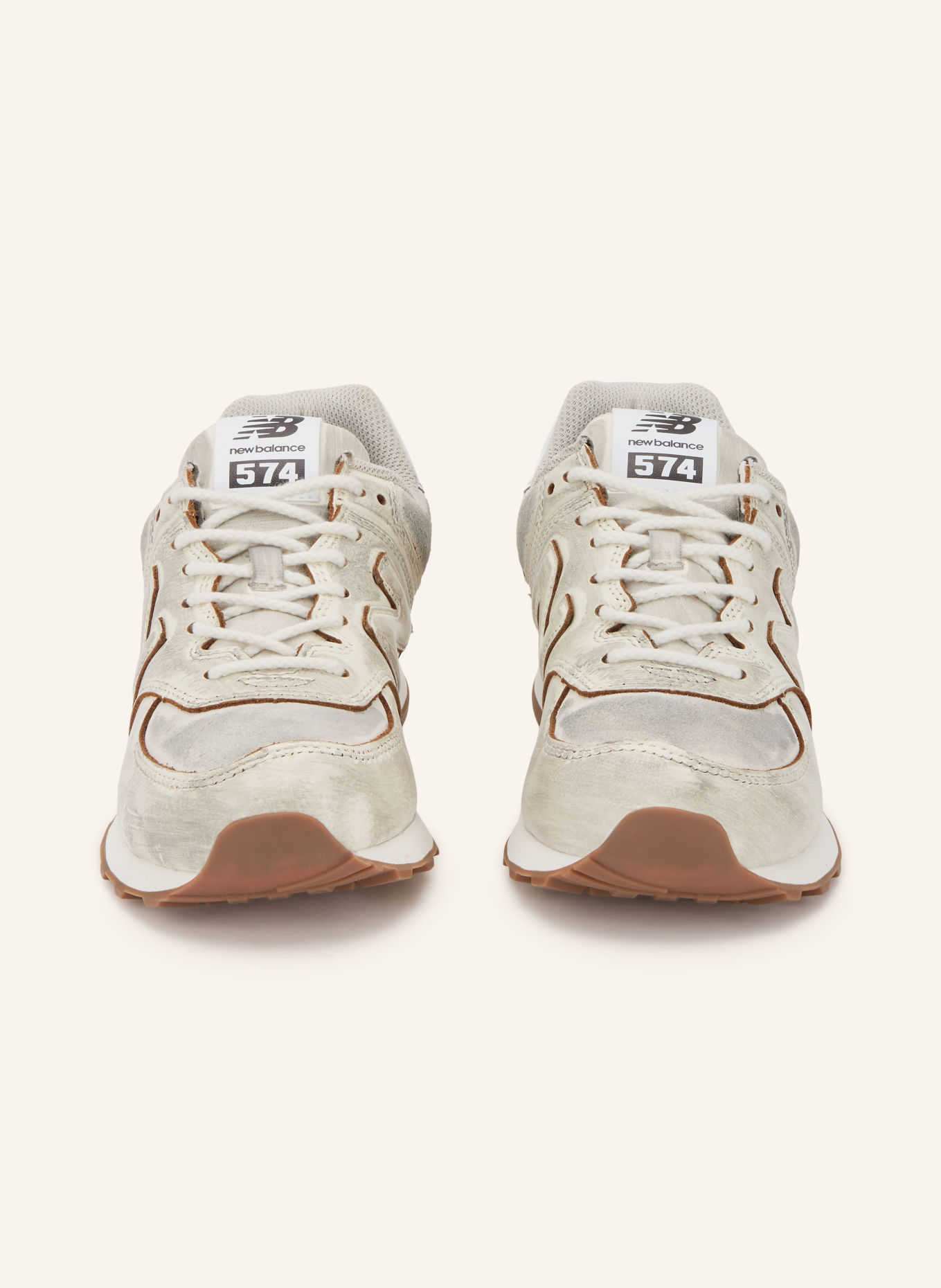 new balance Sneakers 574: WHITE / BROWN