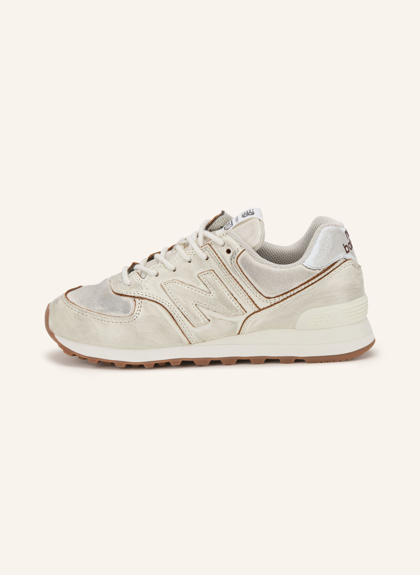 new balance Sneakers 574: WHITE / BROWN