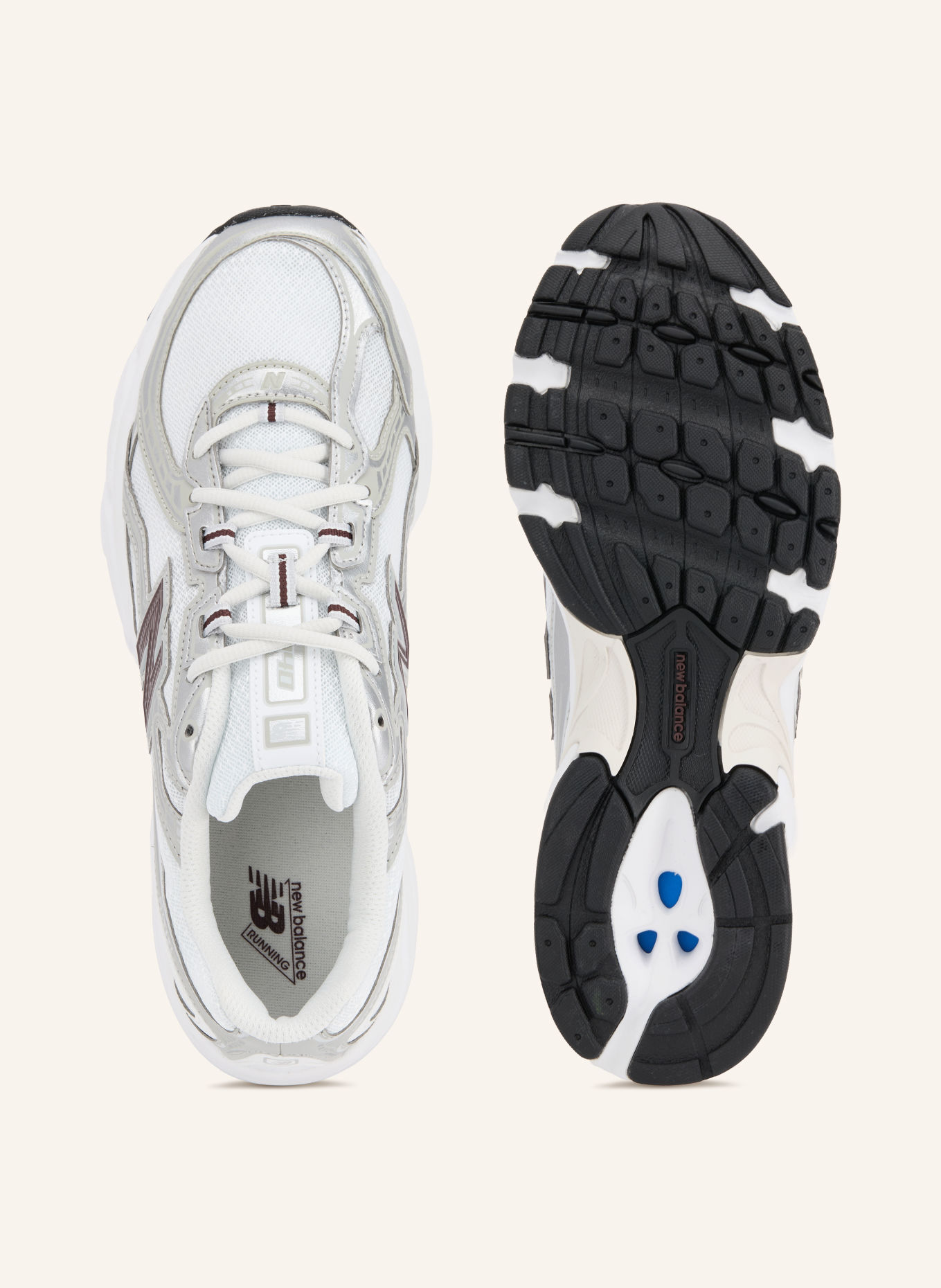 new balance Sneakers 740: WHITE / SILVER / LIGHT GRAY