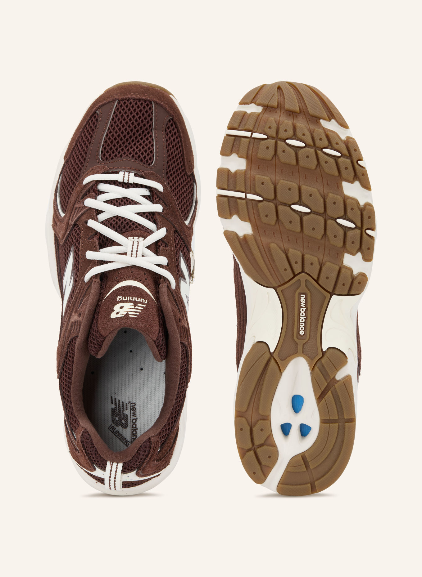 new balance Sneakers 530: MARRON FONCÉ / BLANC
