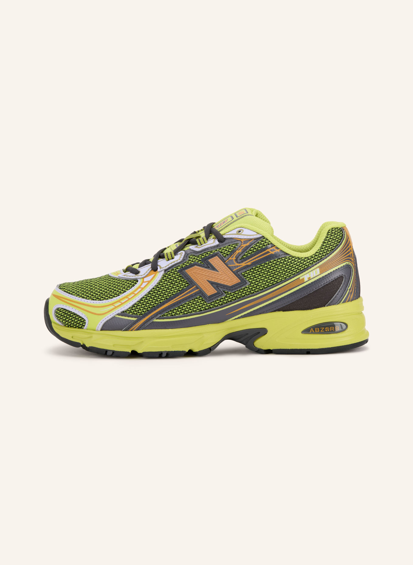 new balance Sneakers 740: ZWART / DONKERORANJE / NEONGROEN