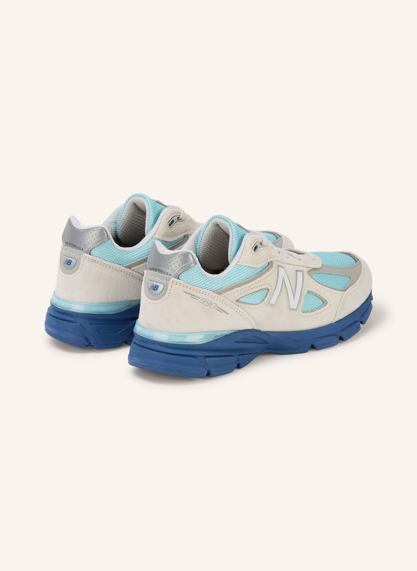 new balance Sneakers 990: LIGHT BLUE / LIGHT GRAY