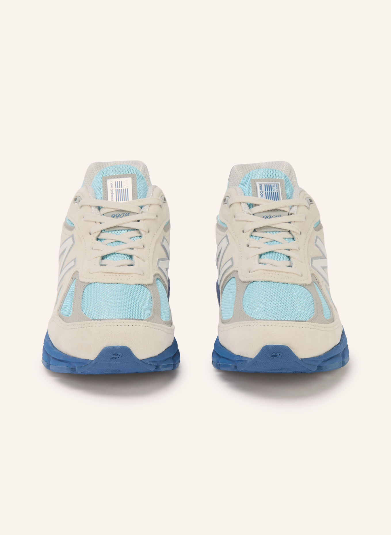 new balance Sneakers 990: LIGHT BLUE / LIGHT GRAY