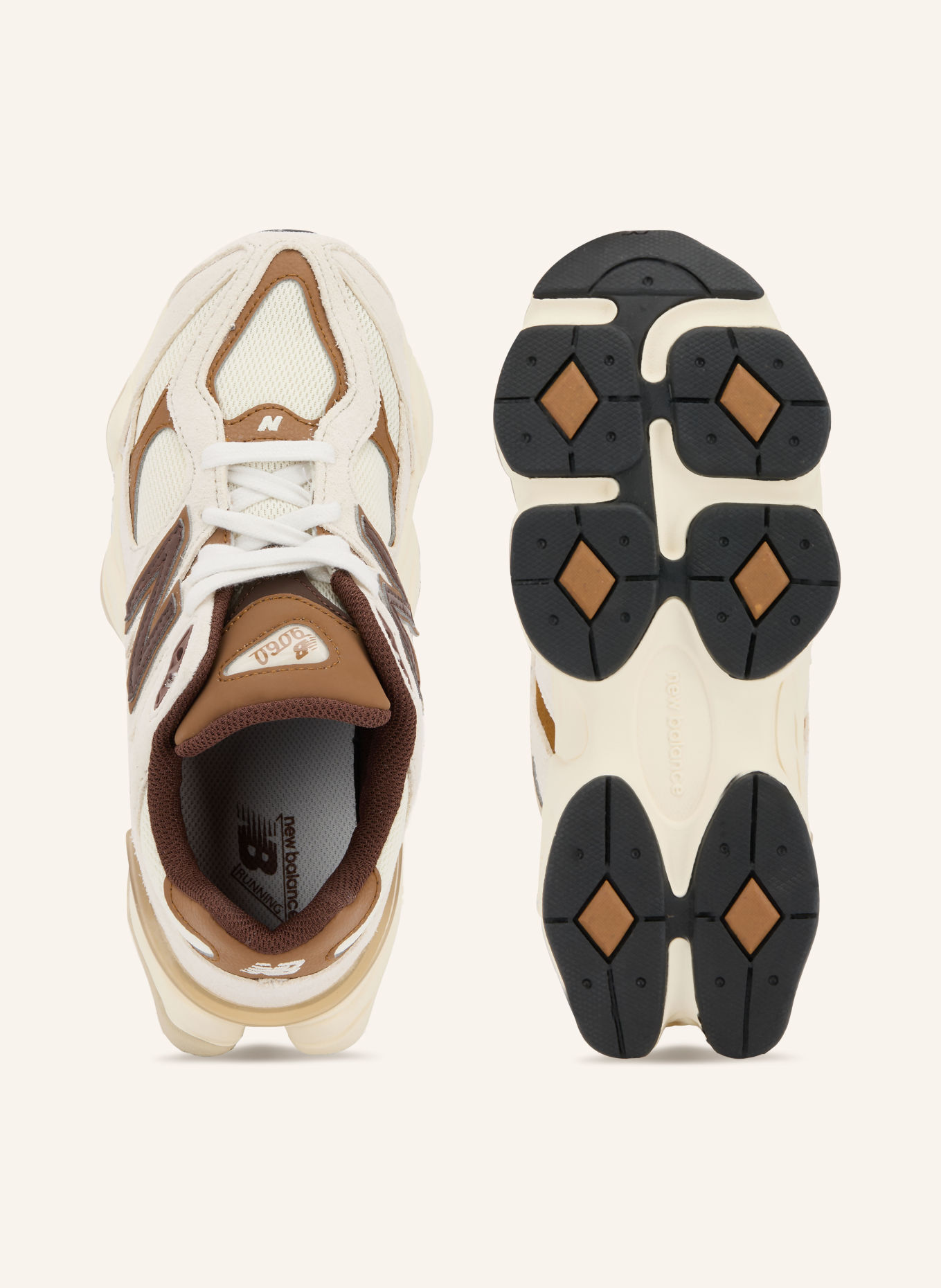new balance Sneakers 9060: CRÈME / BRUIN / BEIGE