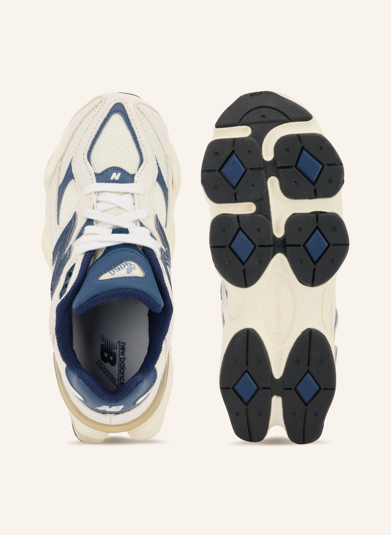 new balance Sneakers 9060: CRÈME / BEIGE / BLAUW