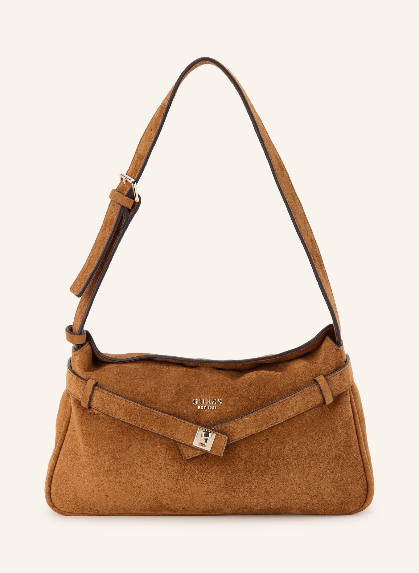 GUESS ELLA Crossbody Bag: COGNAC / GOLD