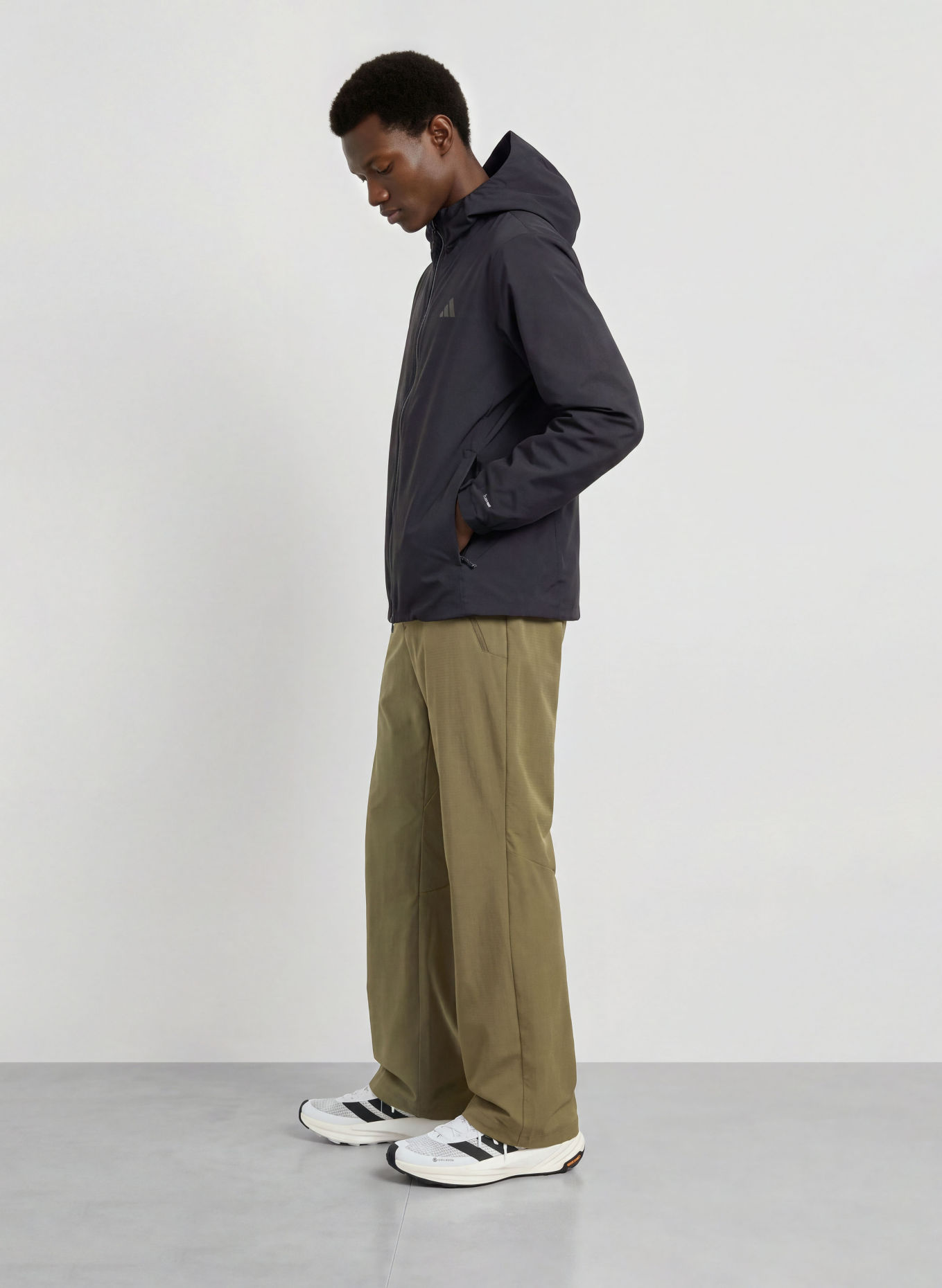 adidas TERREX MOUNTAIN ESSENTIAL Rain jacket: BLACK