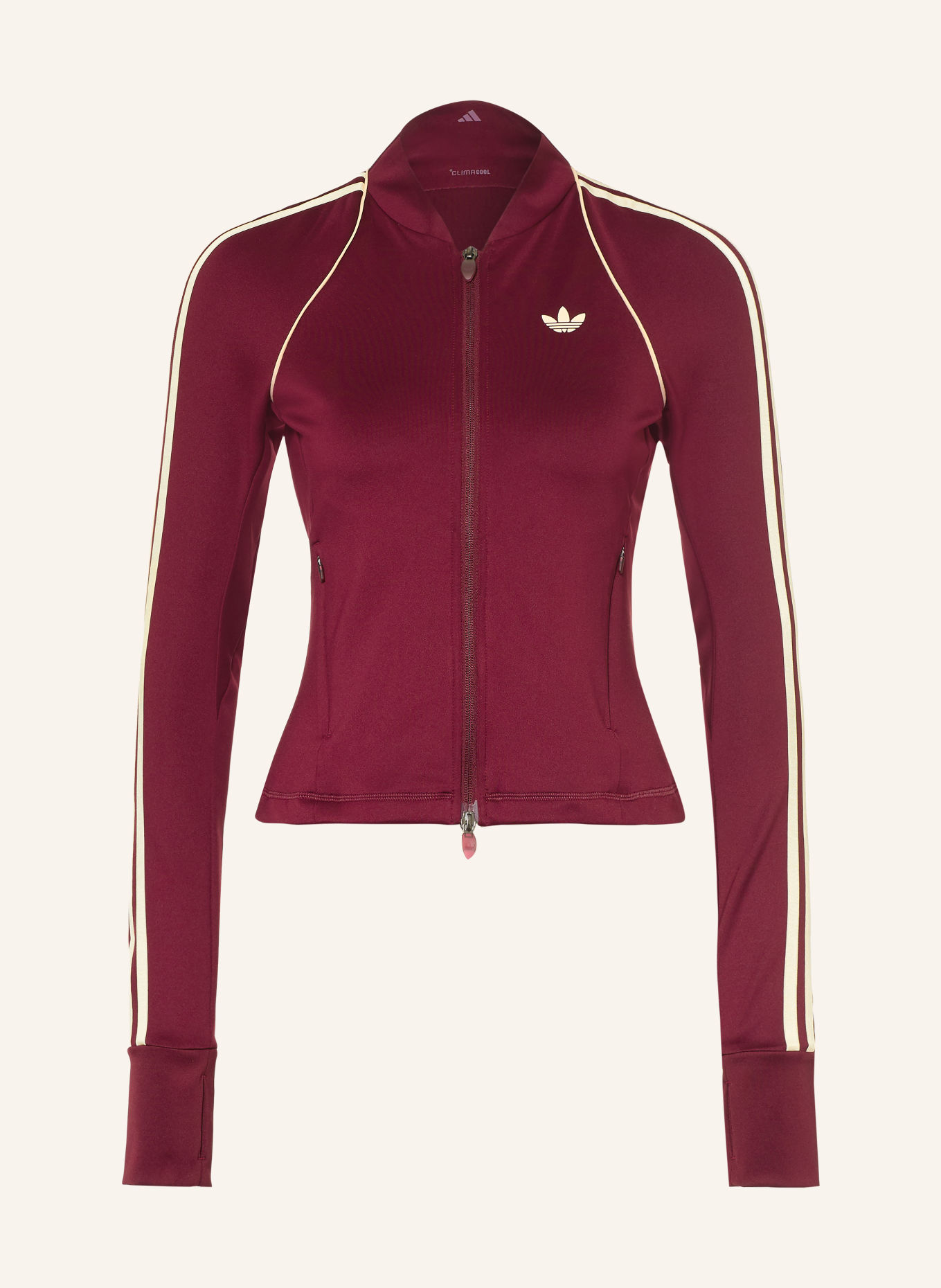 adidas Originals Veste d'entraînement SPORT SST: ROUGE FONCÉ / BLANC