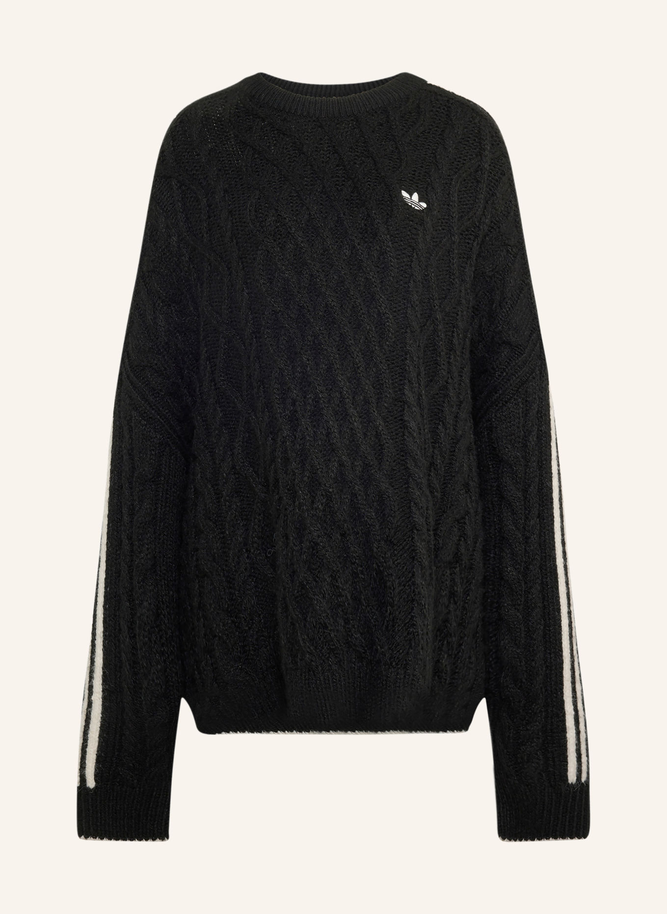 adidas Originals Pullover CABLEKNIT: SCHWARZ / WEISS