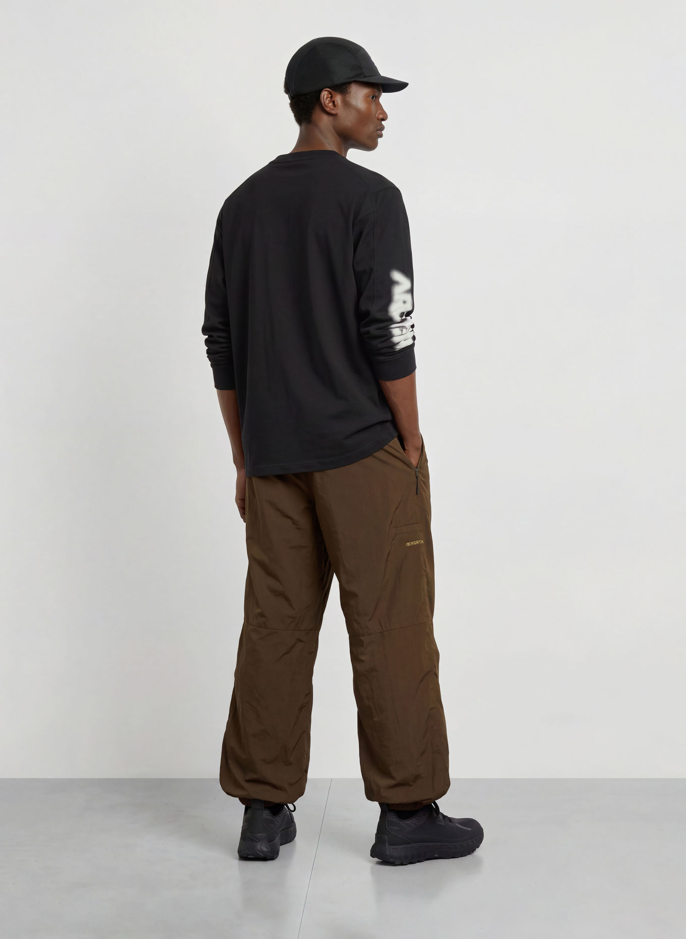 ARC'TERYX KRAGG Long-sleeve shirt: BLACK / WHITE