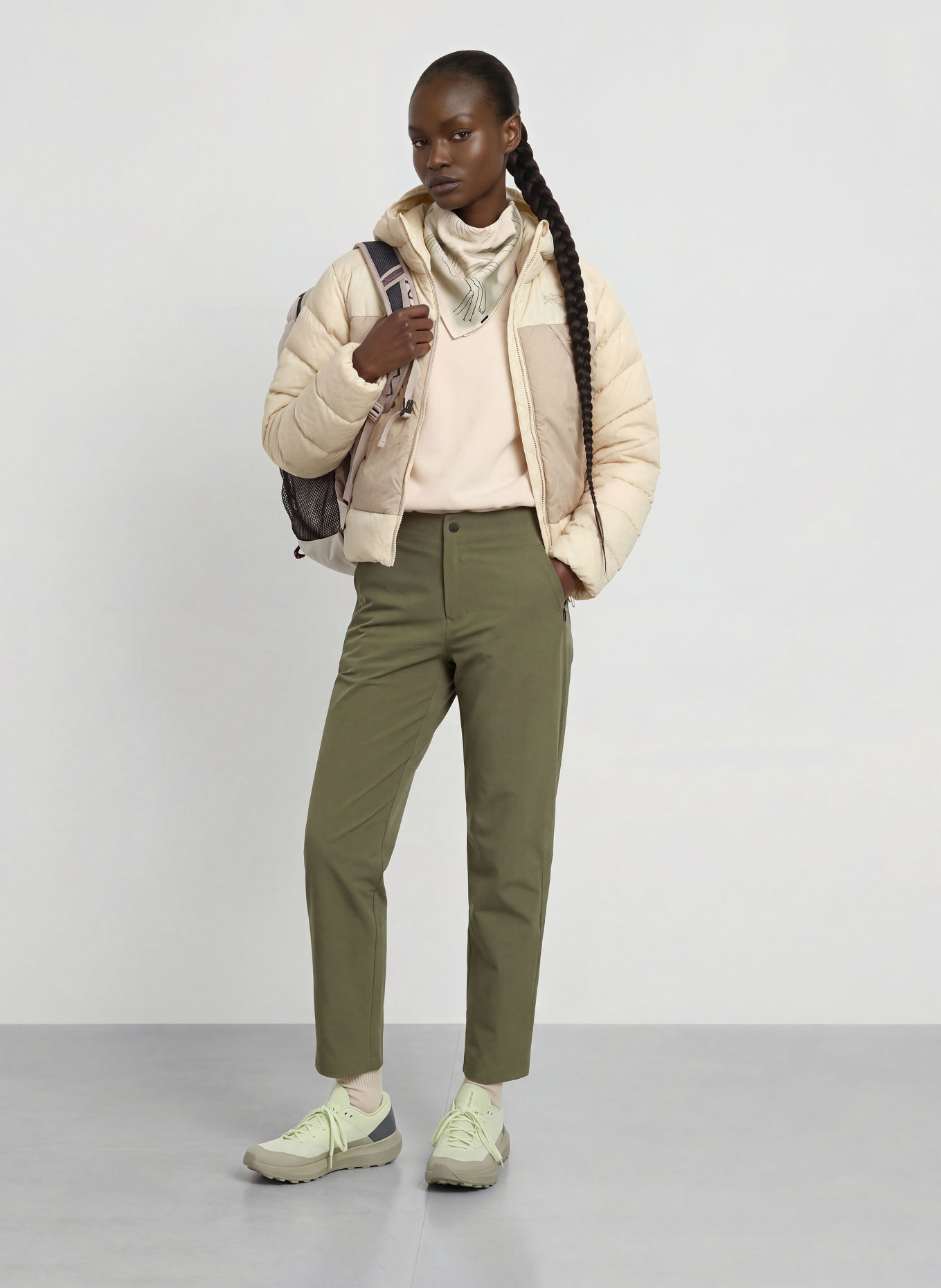 ARC'TERYX Lightweight-Daunenjacke OMINECA: WEISS / BEIGE
