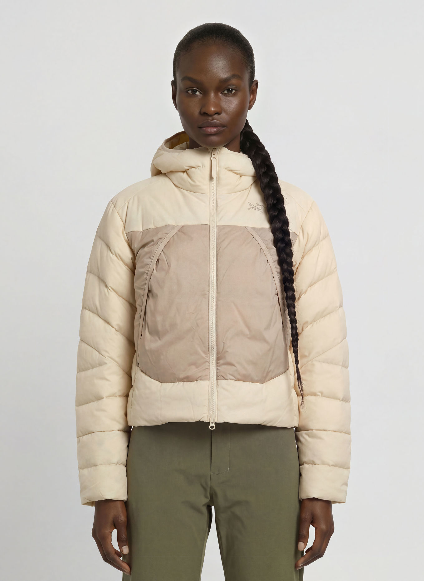 ARC'TERYX Lightweight-Daunenjacke OMINECA: WEISS / BEIGE