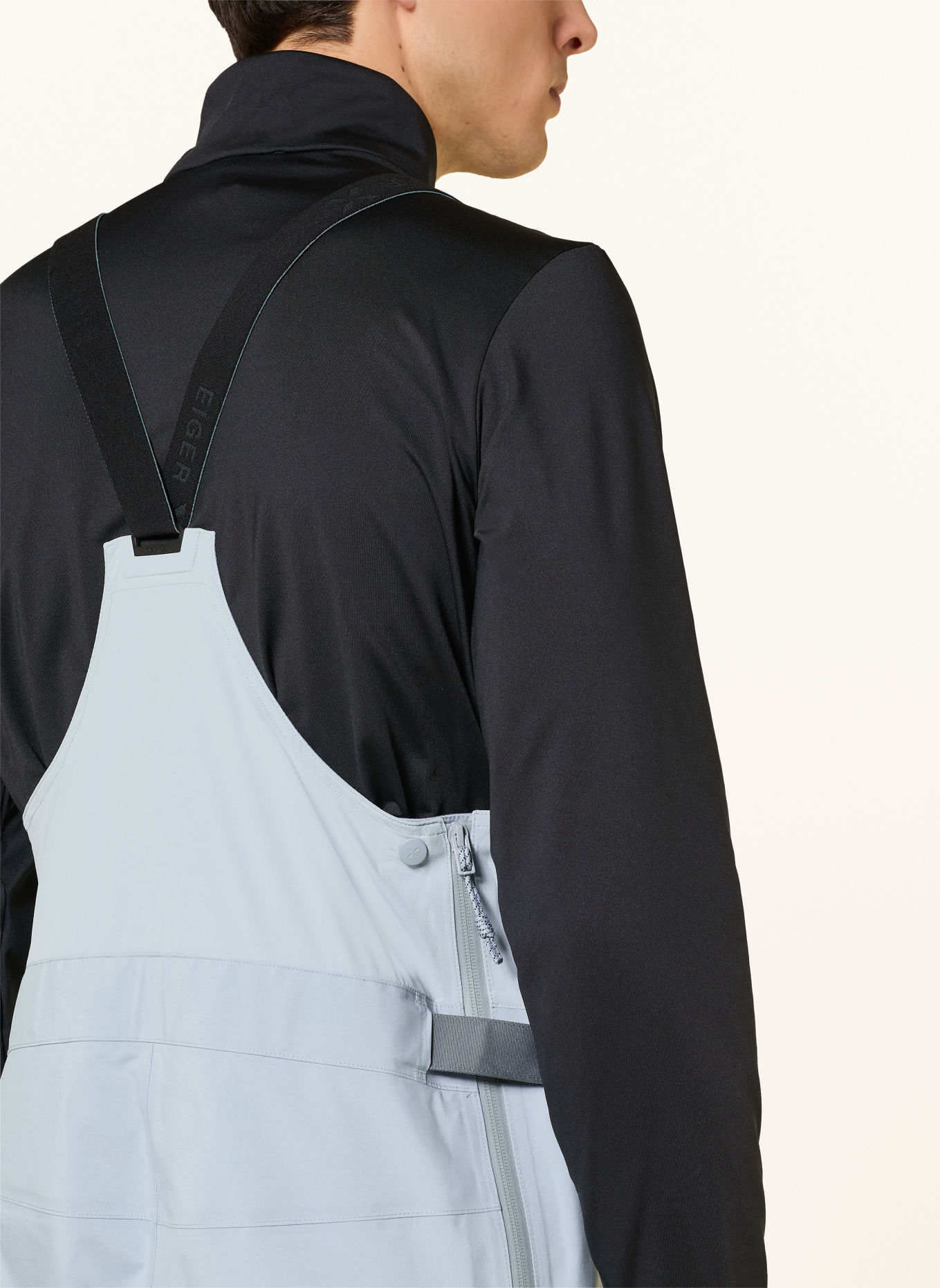 MAMMUT Hardshell lyžařské kalhoty EIGER FREE PRO BIB: TMAVĚ MODRÁ / ČERNOŠEDÁ