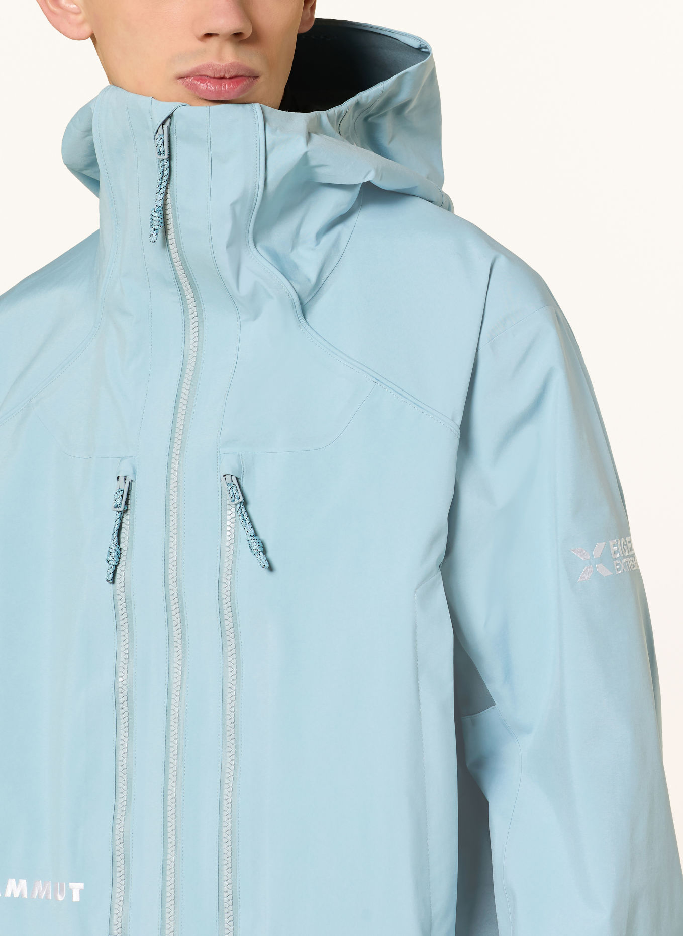MAMMUT Hardshell-Skijacke EIGER FREE PRO HS: HELLBLAU / BLAU