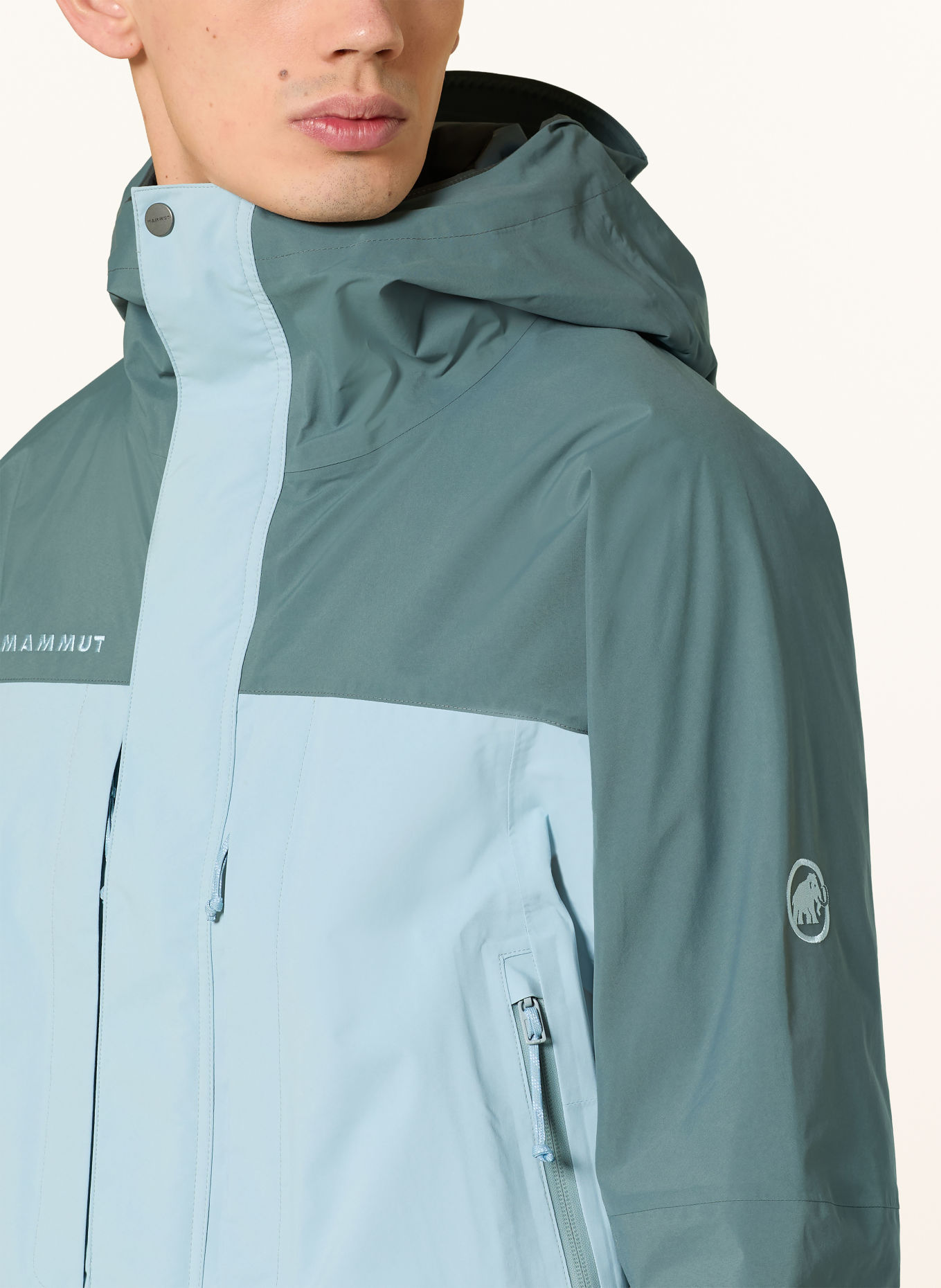 MAMMUT Hardshell-Skijacke HALDIGRAT GTX HS THERMO: NEONBLAU / HELLBLAU