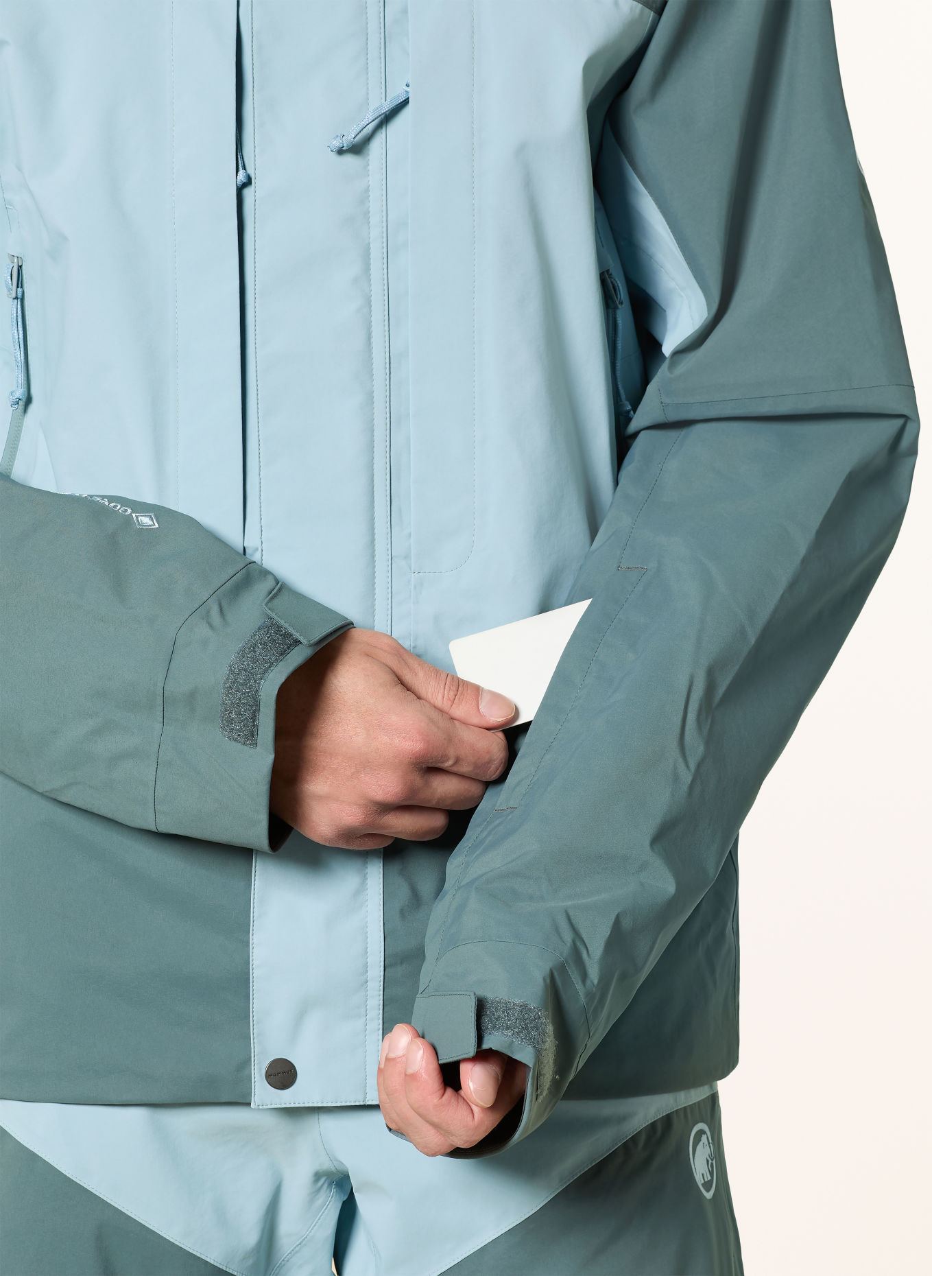 MAMMUT Hardshell-Skijacke HALDIGRAT GTX HS THERMO: NEONBLAU / HELLBLAU