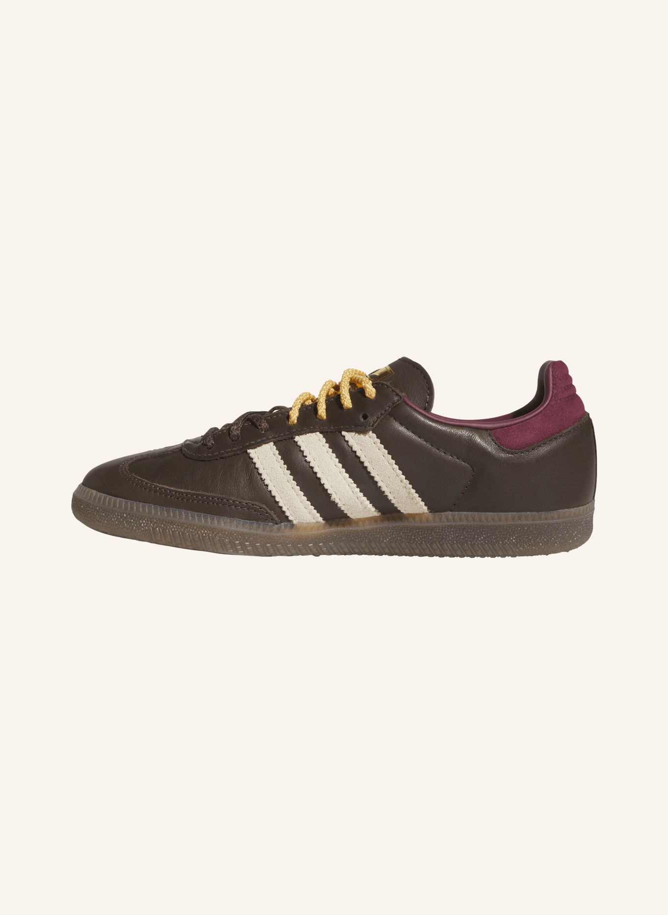 adidas Originals SAMBA OG Sneakers: BROWN / CREAM / DARK RED