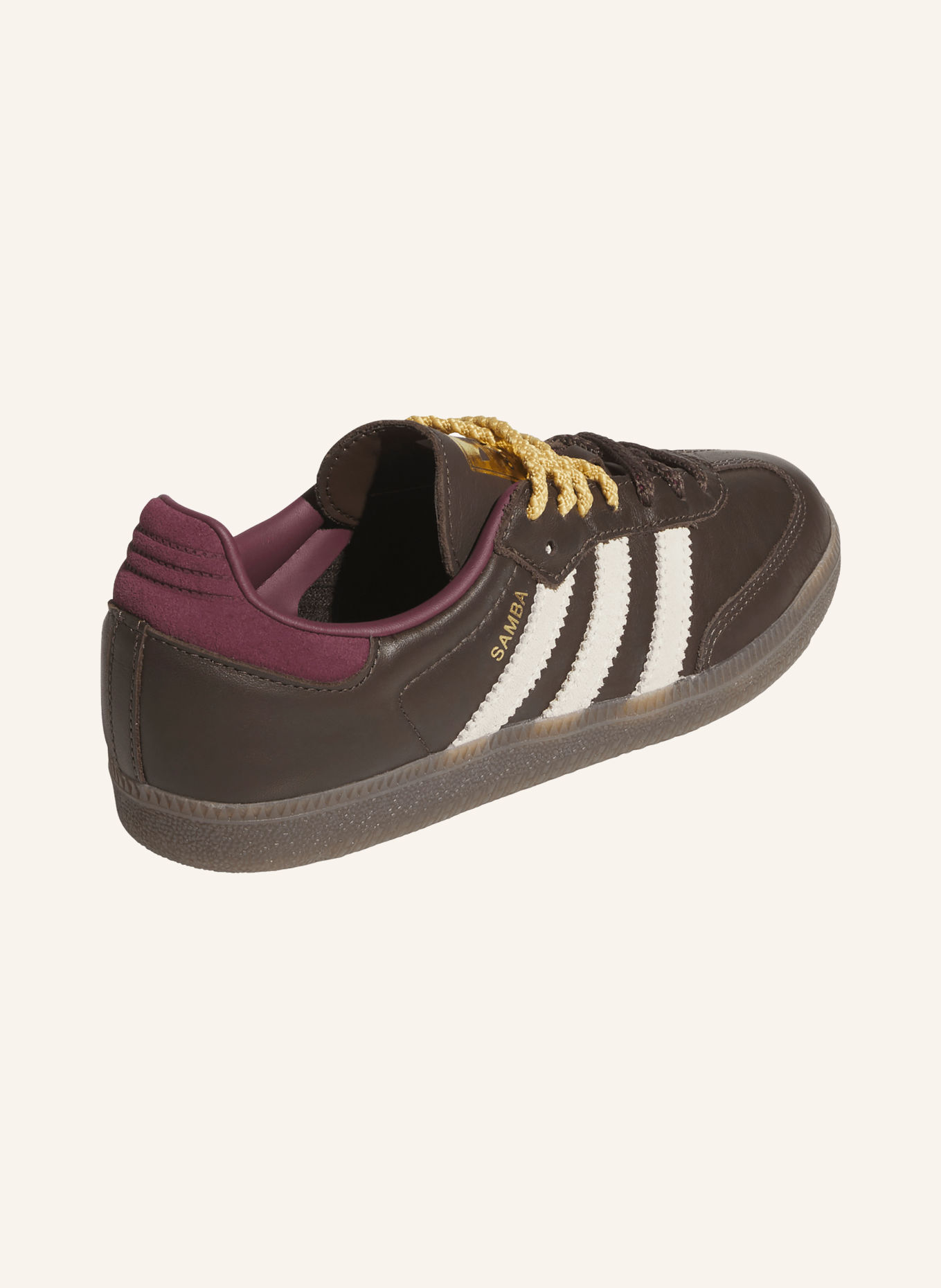 adidas Originals SAMBA OG Sneakers: BROWN / CREAM / DARK RED