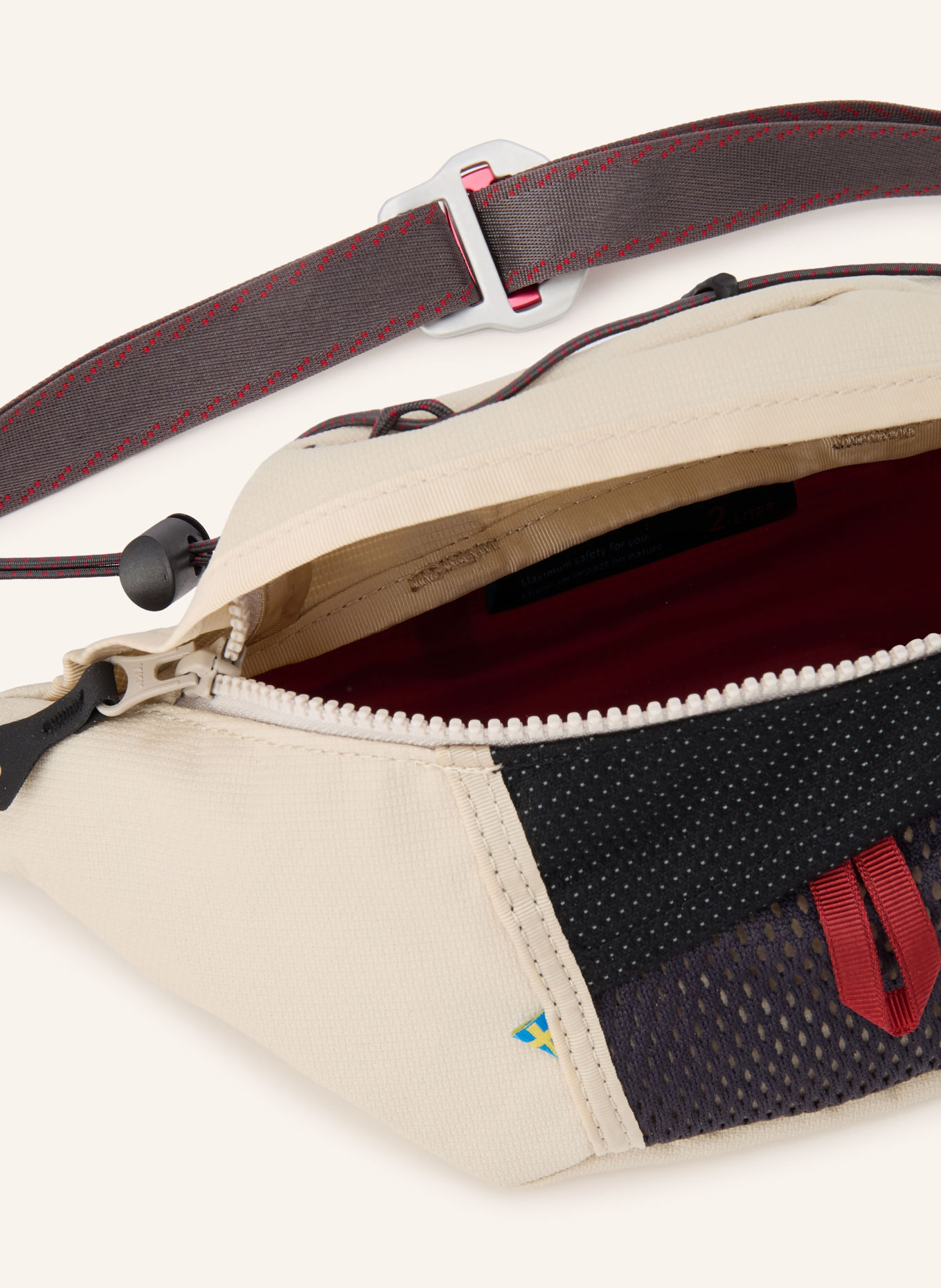 Klättermusen Gürteltasche ELDNER 2.0: HELLGRAU / SCHWARZ