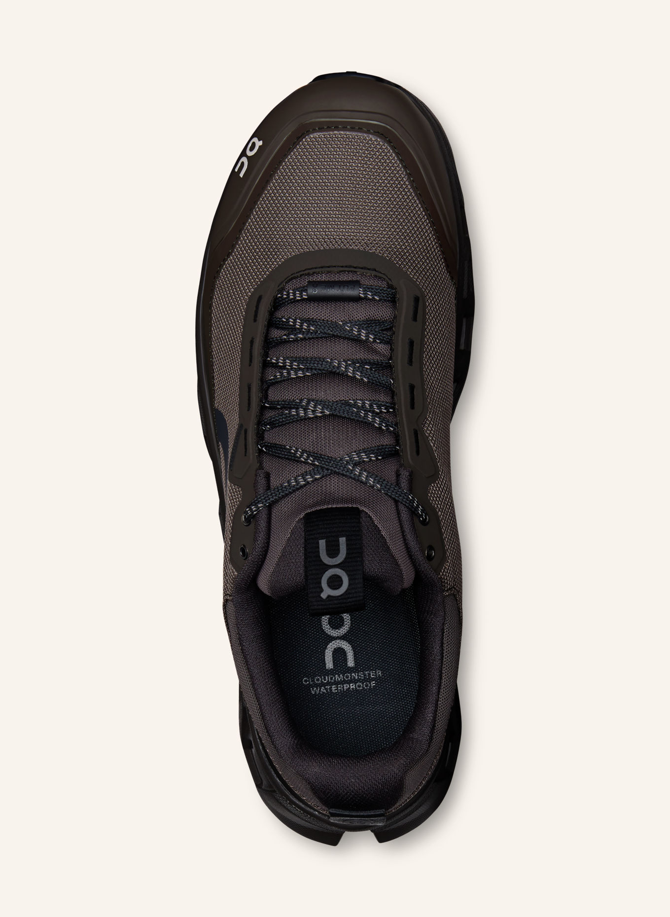 On Sneaker CLOUDMONSTER 1 WATERPROOF: DUNKELBRAUN / TAUPE / SCHWARZ