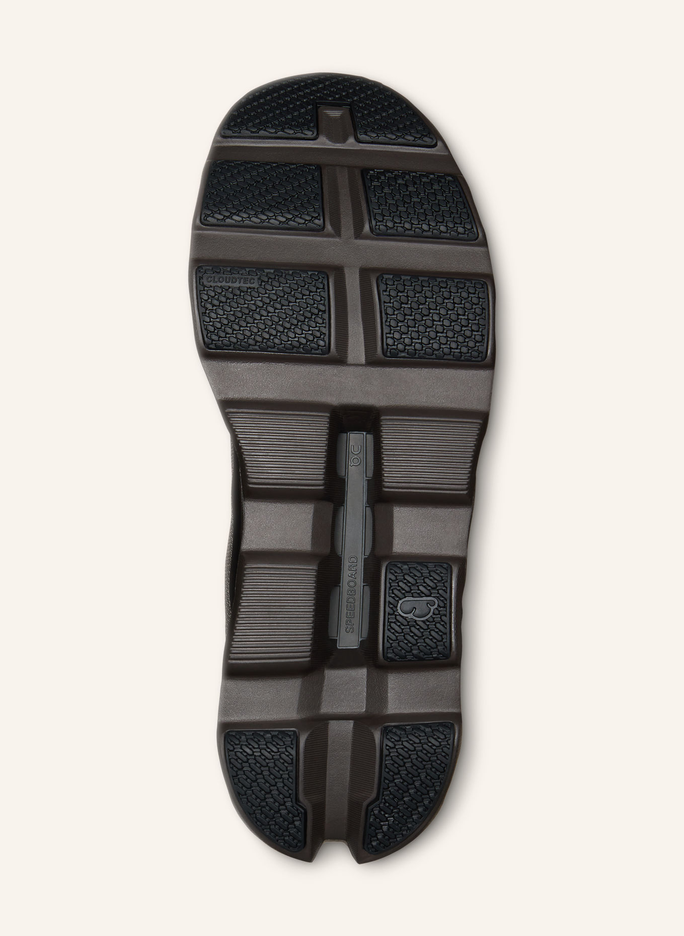 On Sneaker CLOUDMONSTER 1 WATERPROOF: DUNKELBRAUN / TAUPE / SCHWARZ