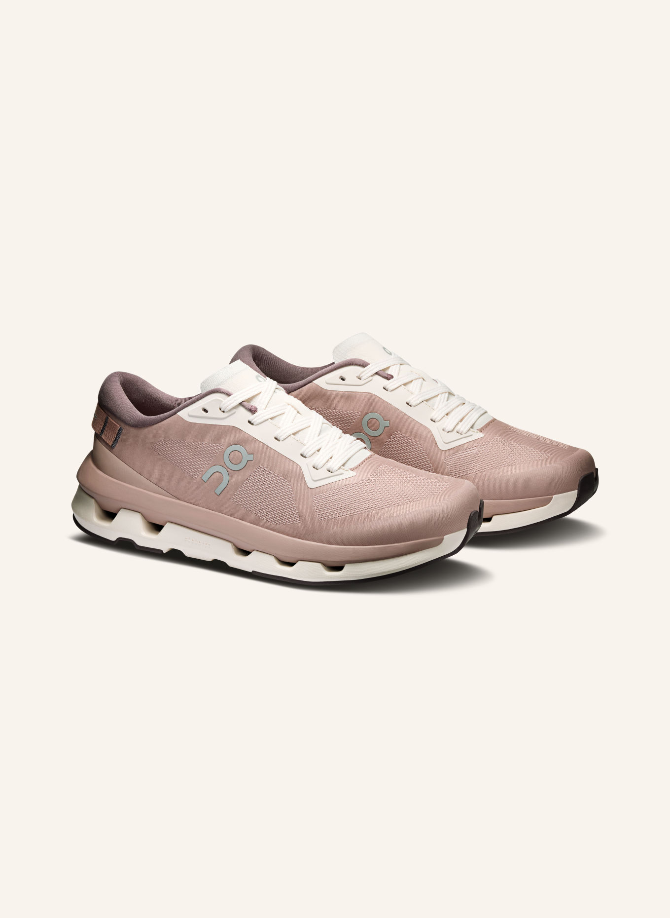 On CLOUDZONE Sneakers: DUSKY PINK / CREAM / DARK PURPLE