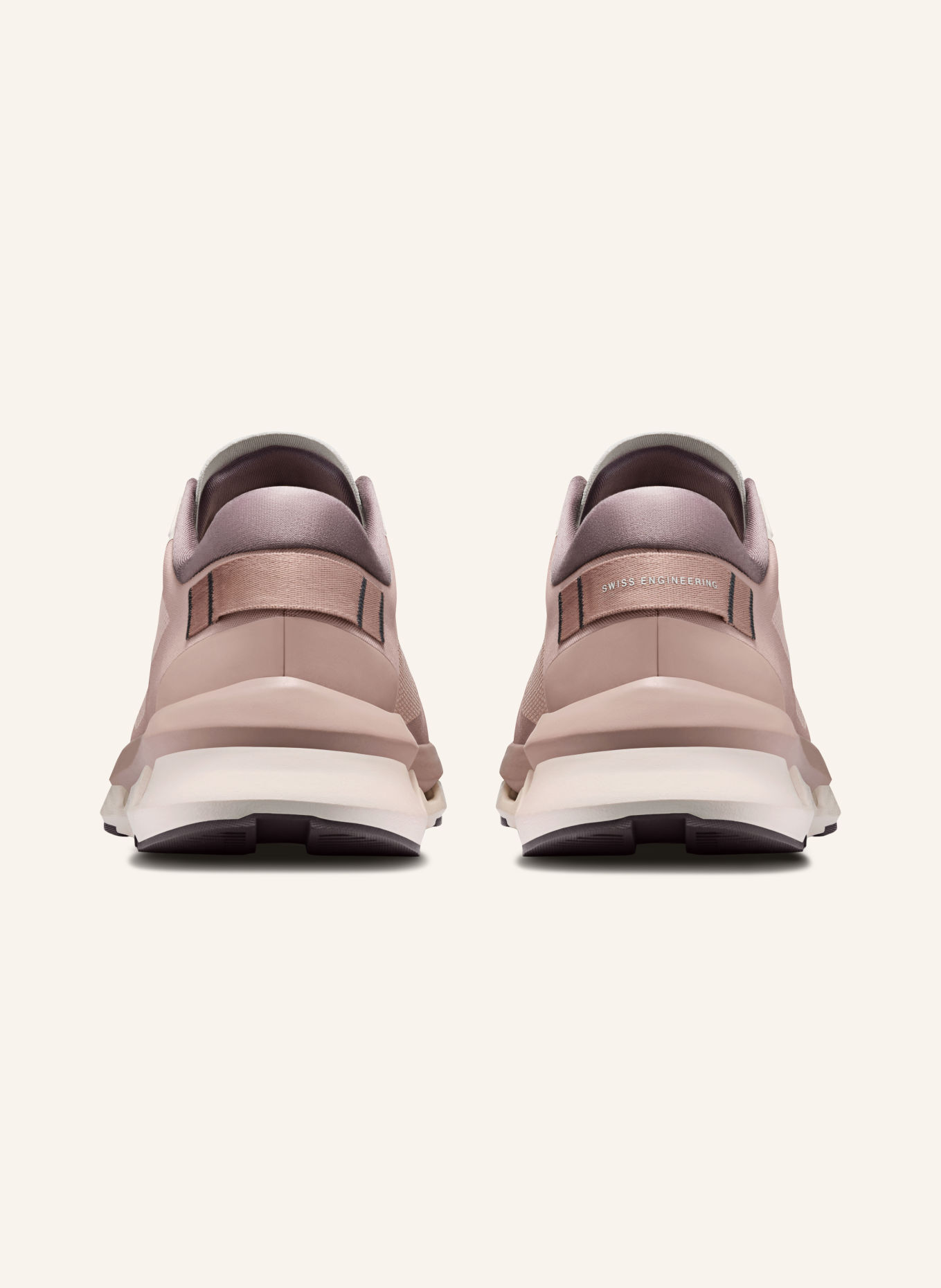 On CLOUDZONE Sneakers: DUSKY PINK / CREAM / DARK PURPLE