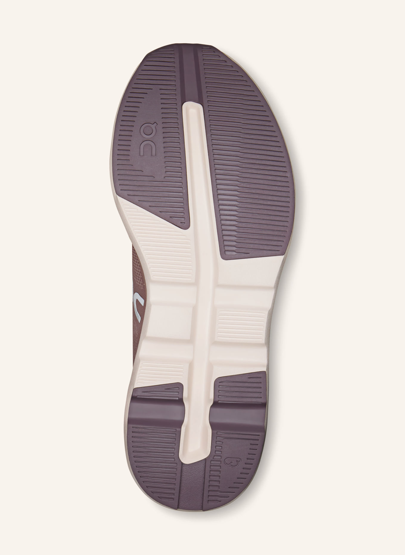 On CLOUDZONE Sneakers: DUSKY PINK / CREAM / DARK PURPLE