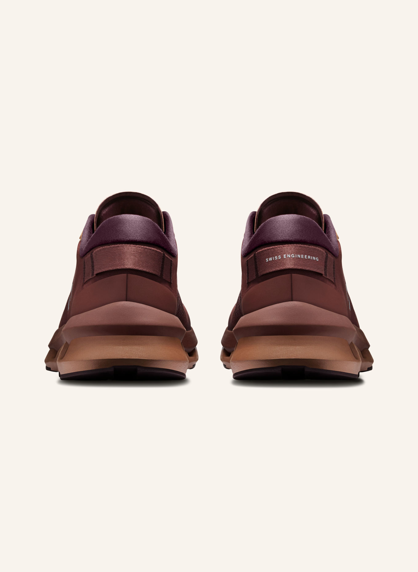 On CLOUDZONE Sneakers: DARK RED / LIGHT BROWN / DARK PURPLE