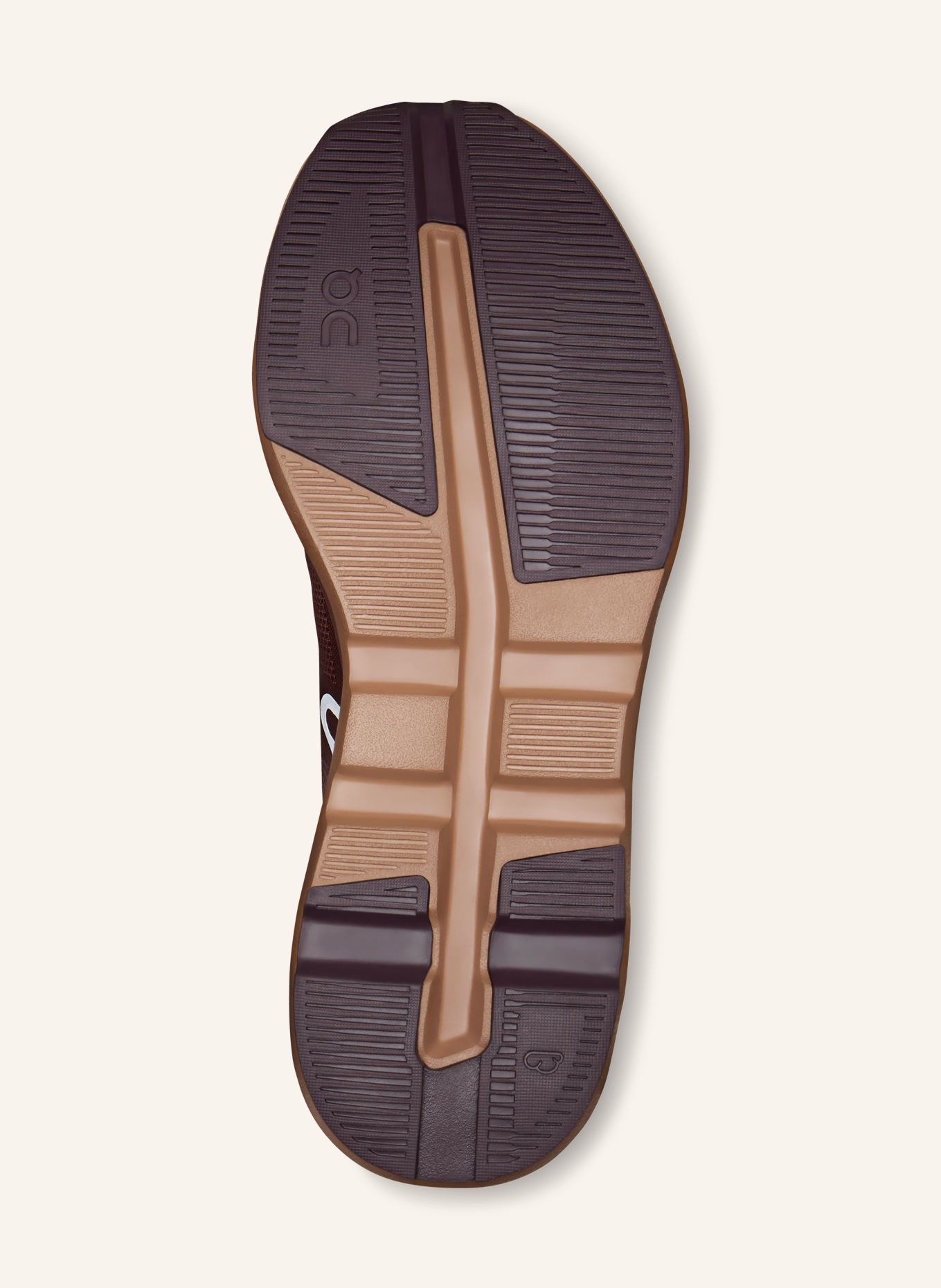 On CLOUDZONE Sneakers: DARK RED / LIGHT BROWN / DARK PURPLE