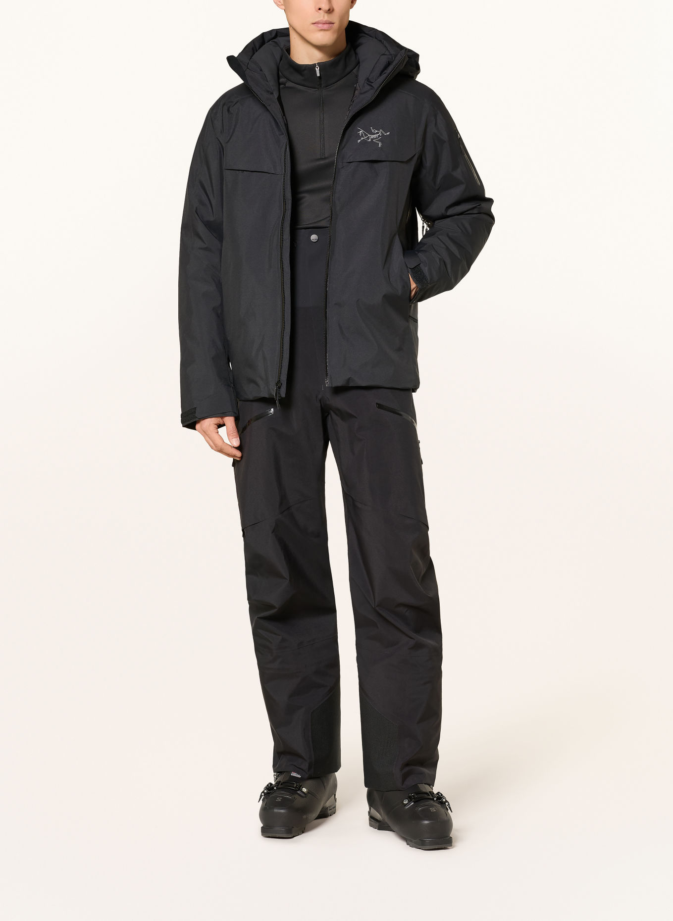 ARC'TERYX RUSH BIB Hardshell ski pants: BLACK