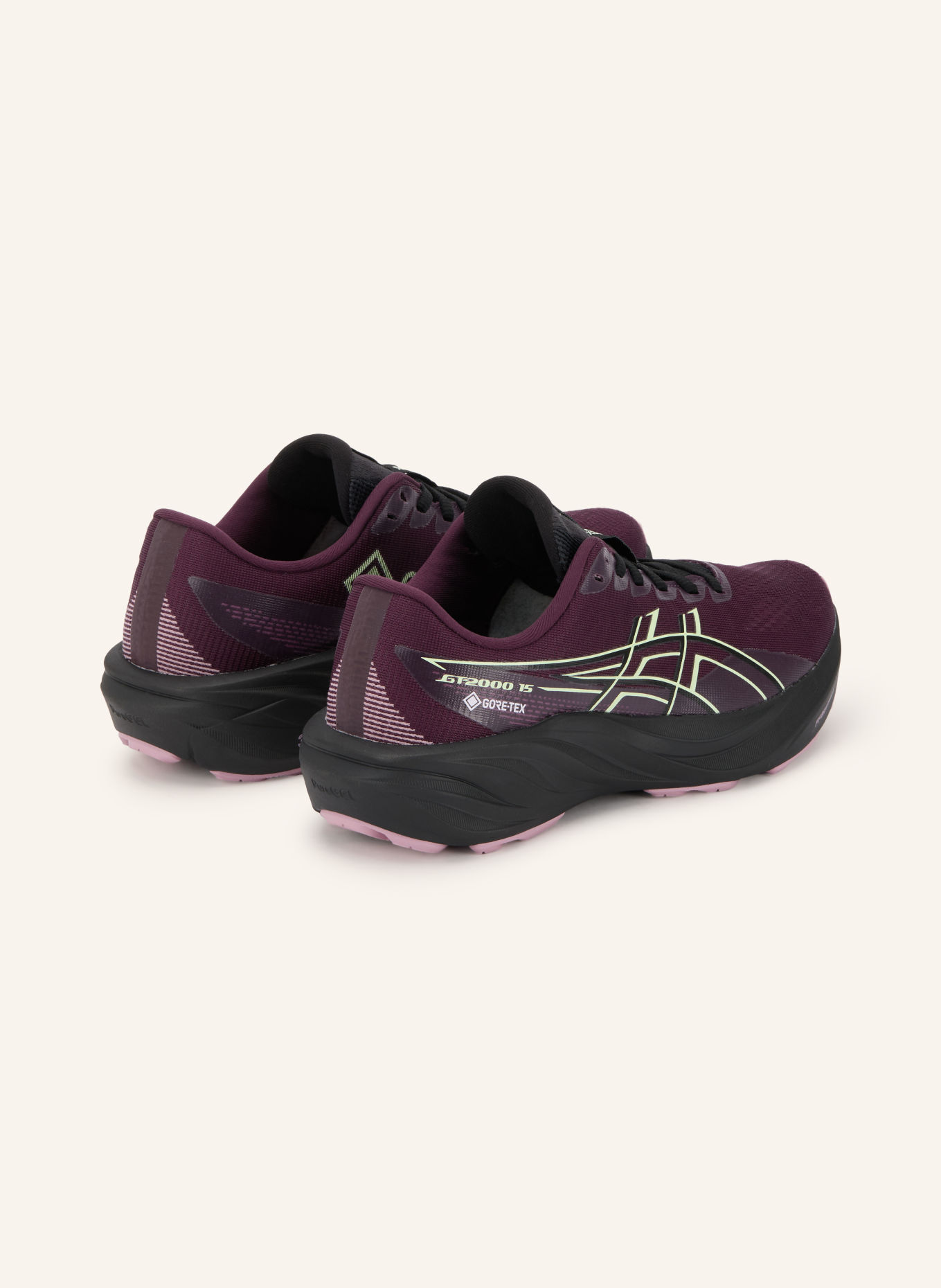 ASICS Buty do biegania GT-2000 15 GTX: FIOLETOWY / JASKRAWY ŻÓŁTY / CZARNY