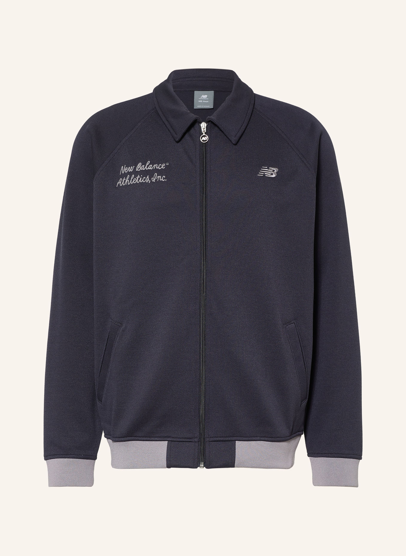new balance Sweat zippé: BLEU FONCÉ / GRIS
