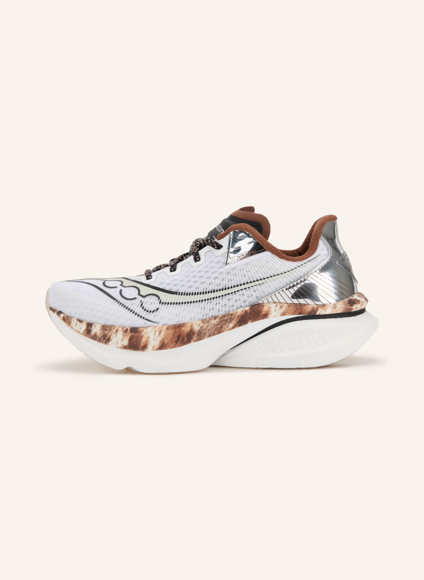 saucony ENDORPHIN AZURA Running Shoes: WHITE / SILVER / BROWN