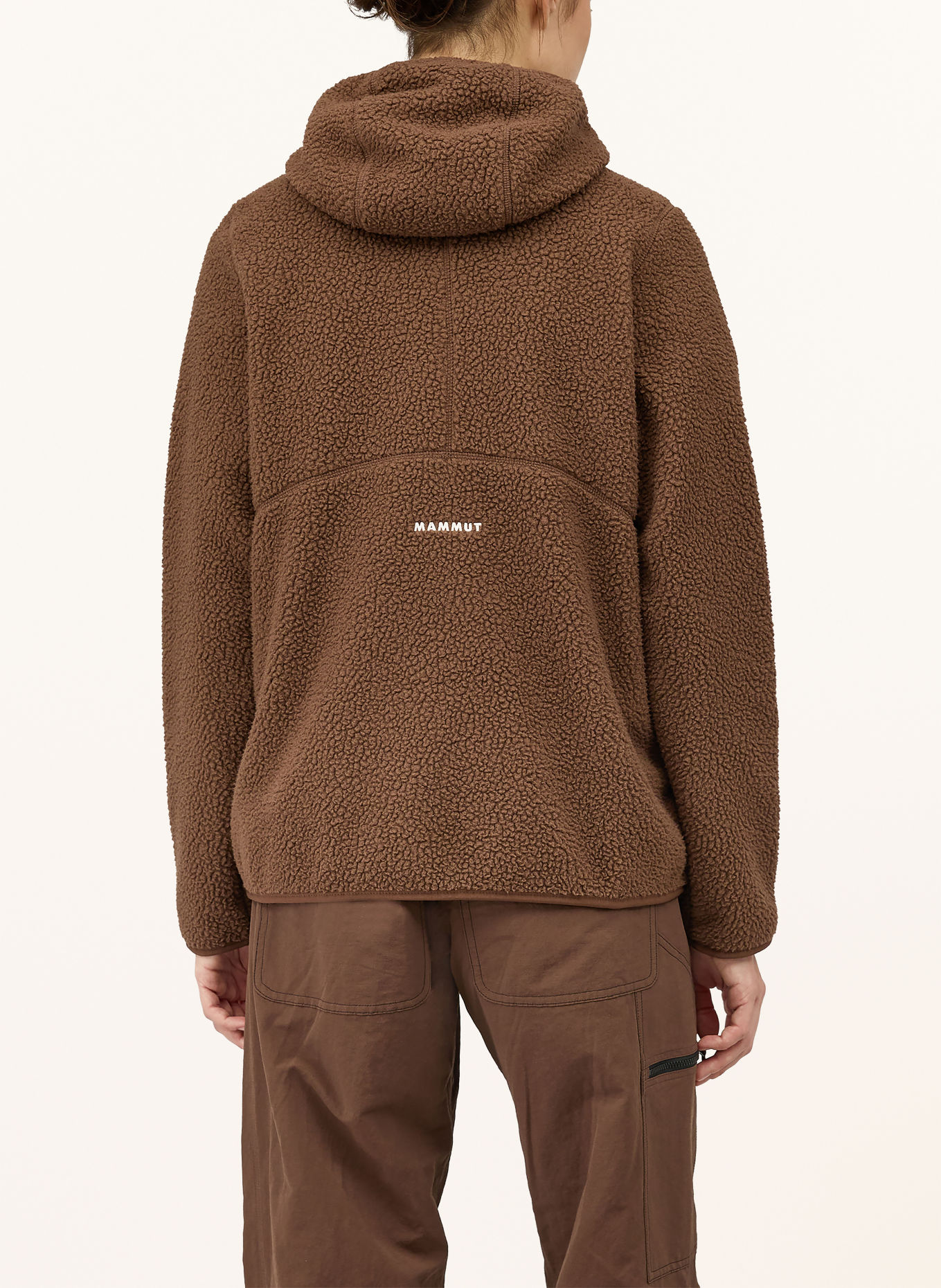 MAMMUT FALERA PRO ML HOODED Teddy Fur Jacket: BROWN