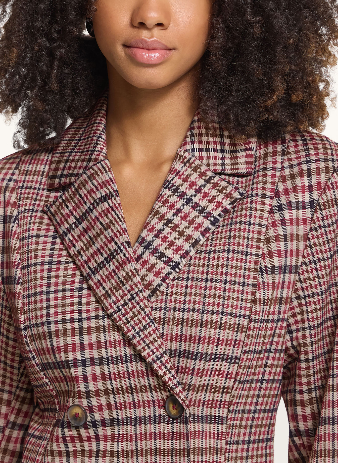 ICHI Blazer IHKATE: BEIGE / DUNKELROT / BLAU