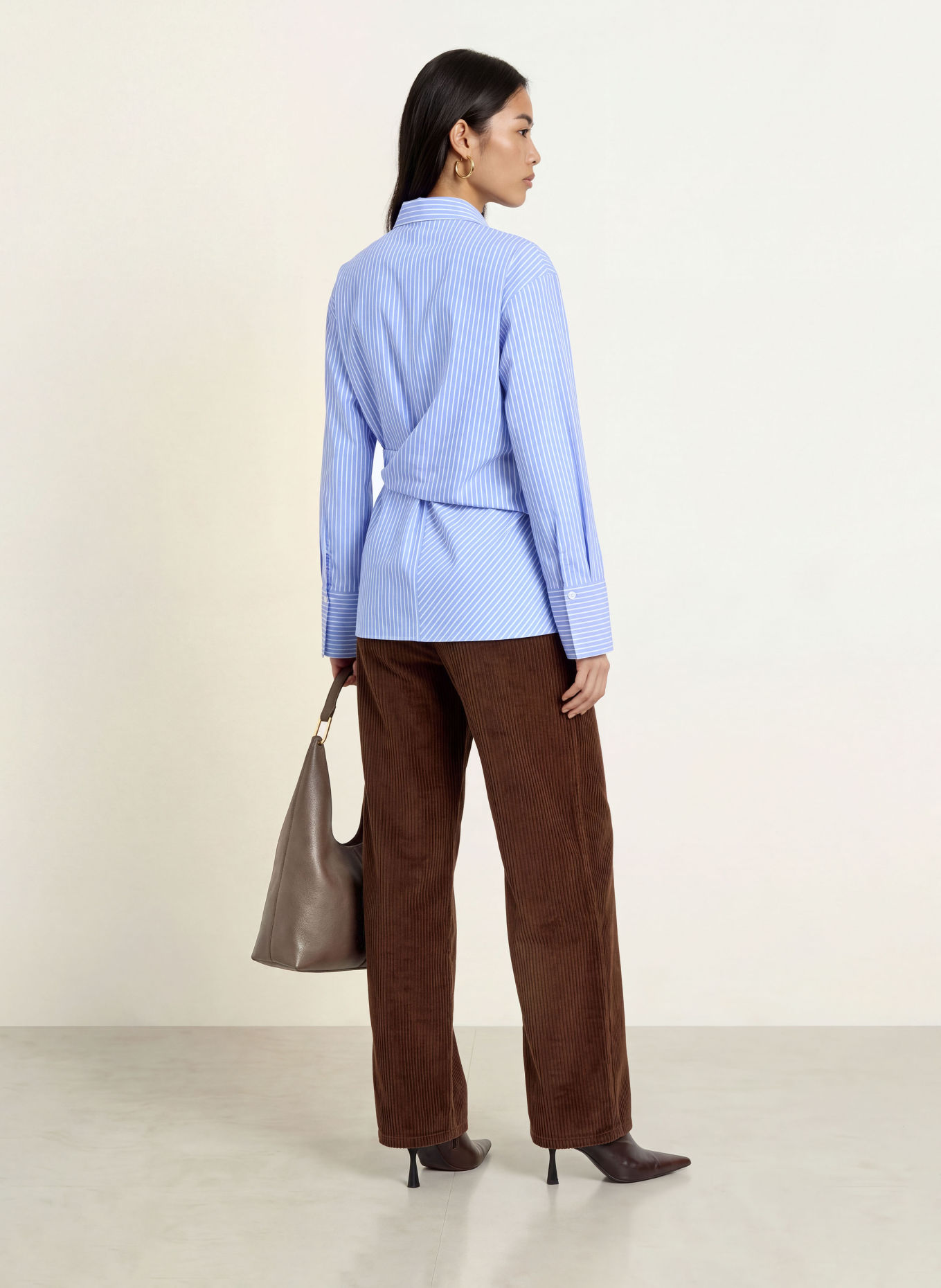ICHI Corduroy Pants IHTAMARY: 191419 Chicory Coffee