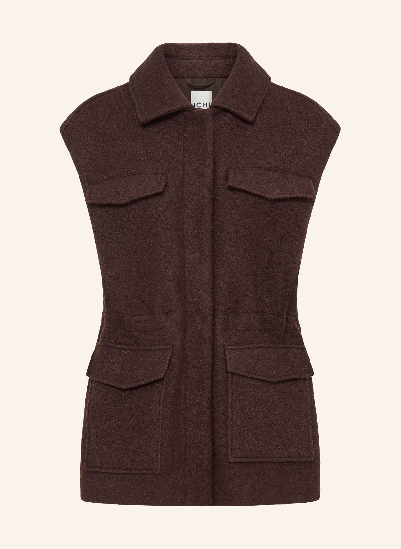 ICHI IHSTIPA Vest: DARK BROWN