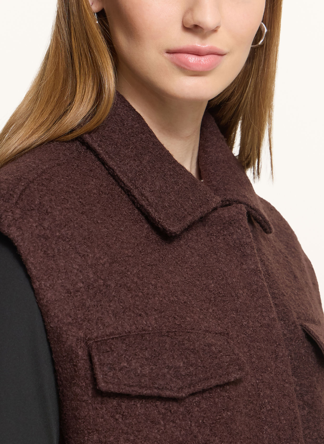 ICHI IHSTIPA Vest: DARK BROWN